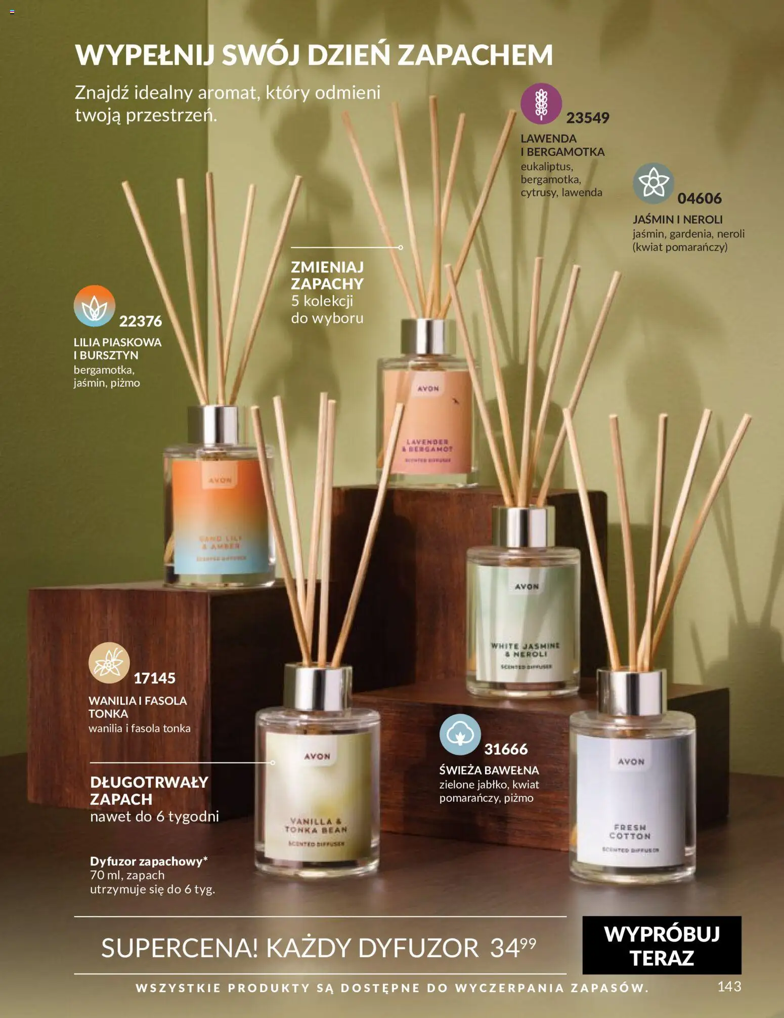 Avon Katalog 9 2026 od 01.09.2026 | Strona: 143 | Produkty: Zapach, Fasola, Wanilia, Lawenda