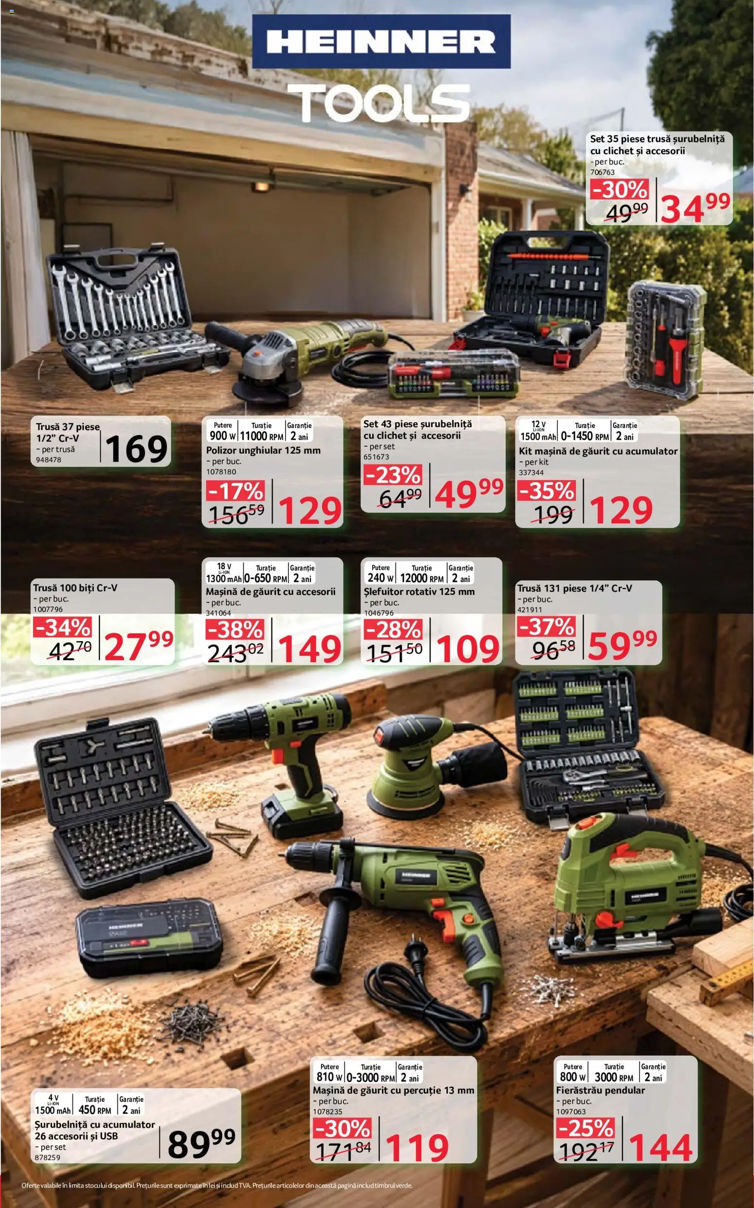 Noul catalog Selgros – valabil de la 18.09.2026 | Pagină: 13 | Produse: Slefuitor, Fierastrau pendular, Usb, Polizor Unghiular