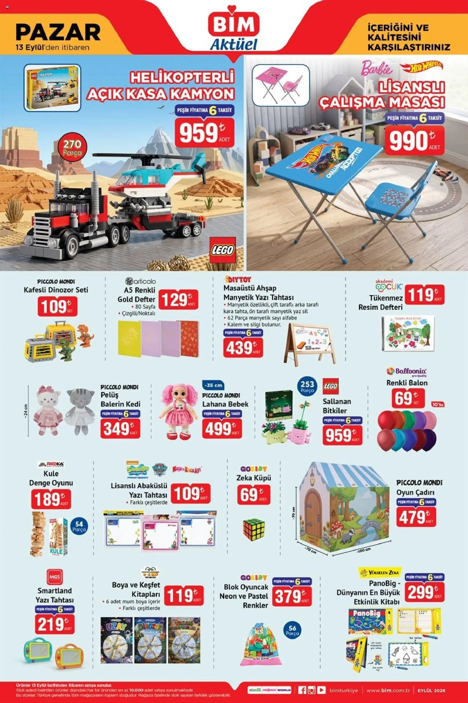 BİM - Katalog Pazar - 13 Eylül 2026 tarihinden itibaren geçerlidir | Sayfa: 3