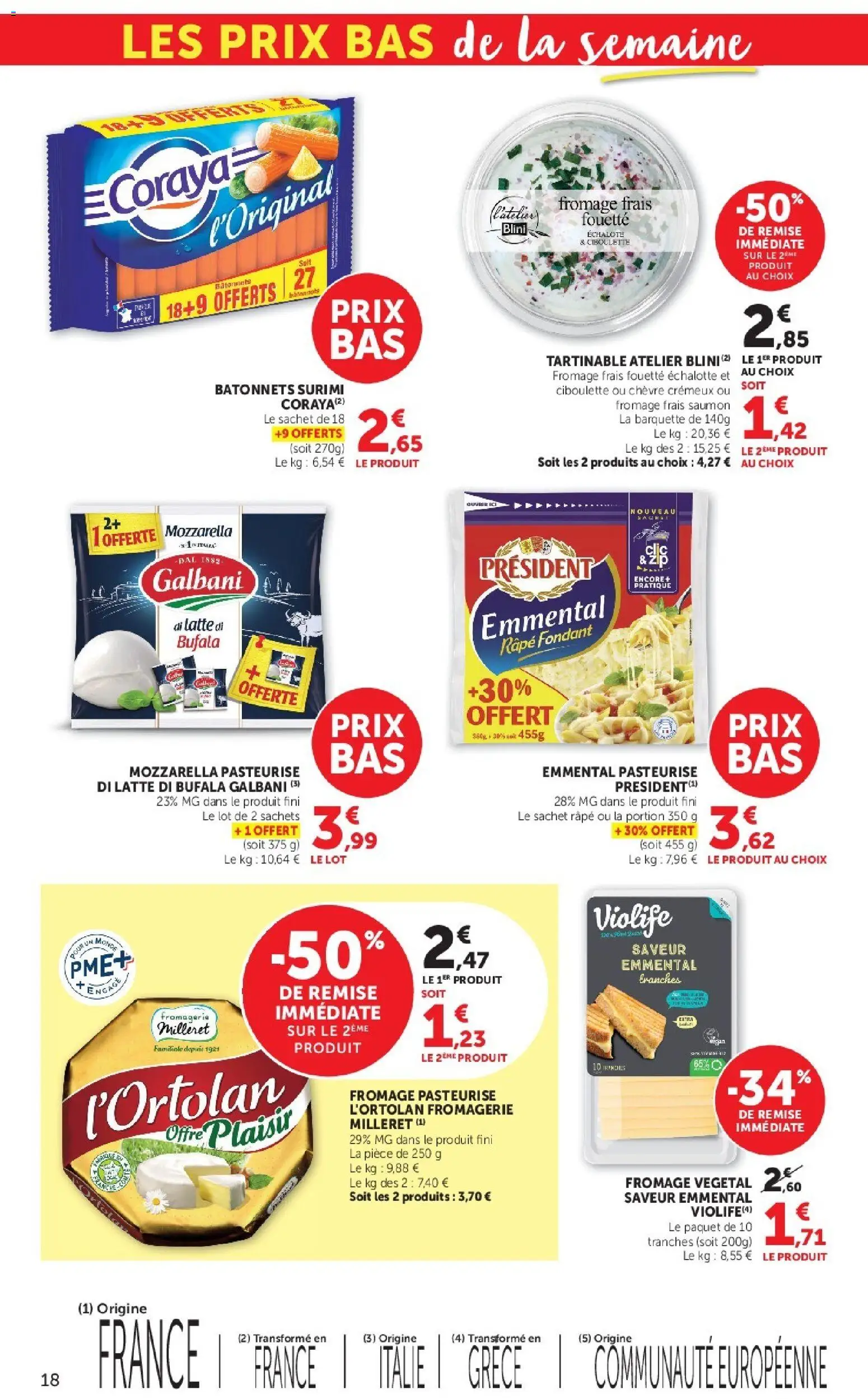 {H1} | Page: 18 | Produits: Emmental, Mozzarella, Fromage, Saumon