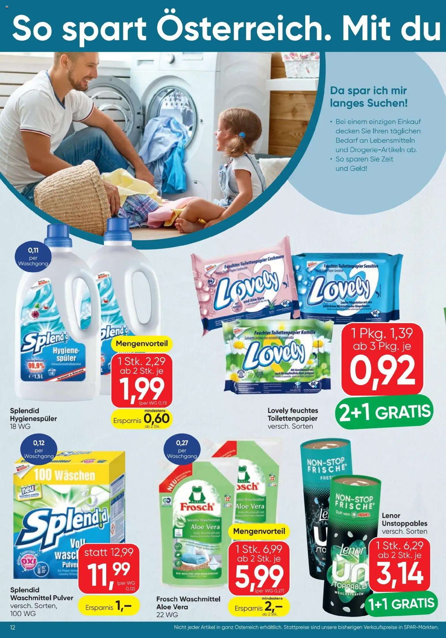 Spar - Flugblatt gültig ab 23.07.2026 | Seite: 12 | Produkte: Duft, Waschmittel