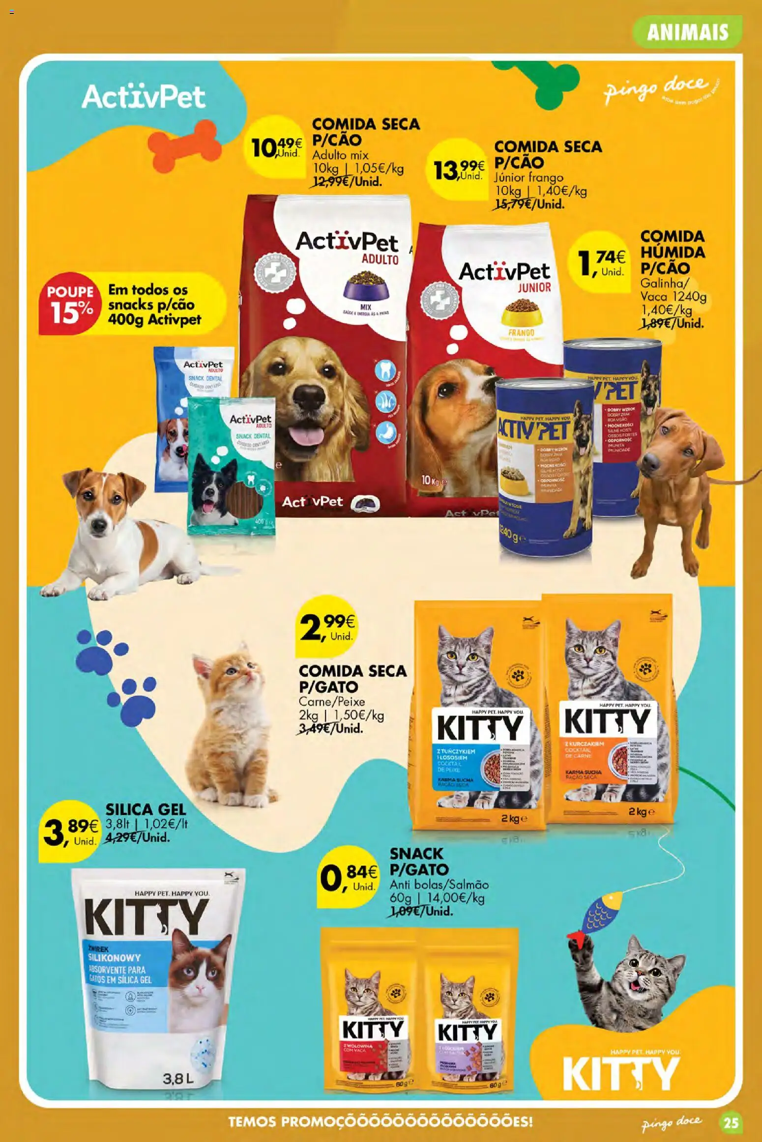 Pingo Doce folheto Poupe Esta Semana Açores │ válido de 15/10/2026 | Página: 25 | Produtos: Ração, Snacks, Peixe, Carne