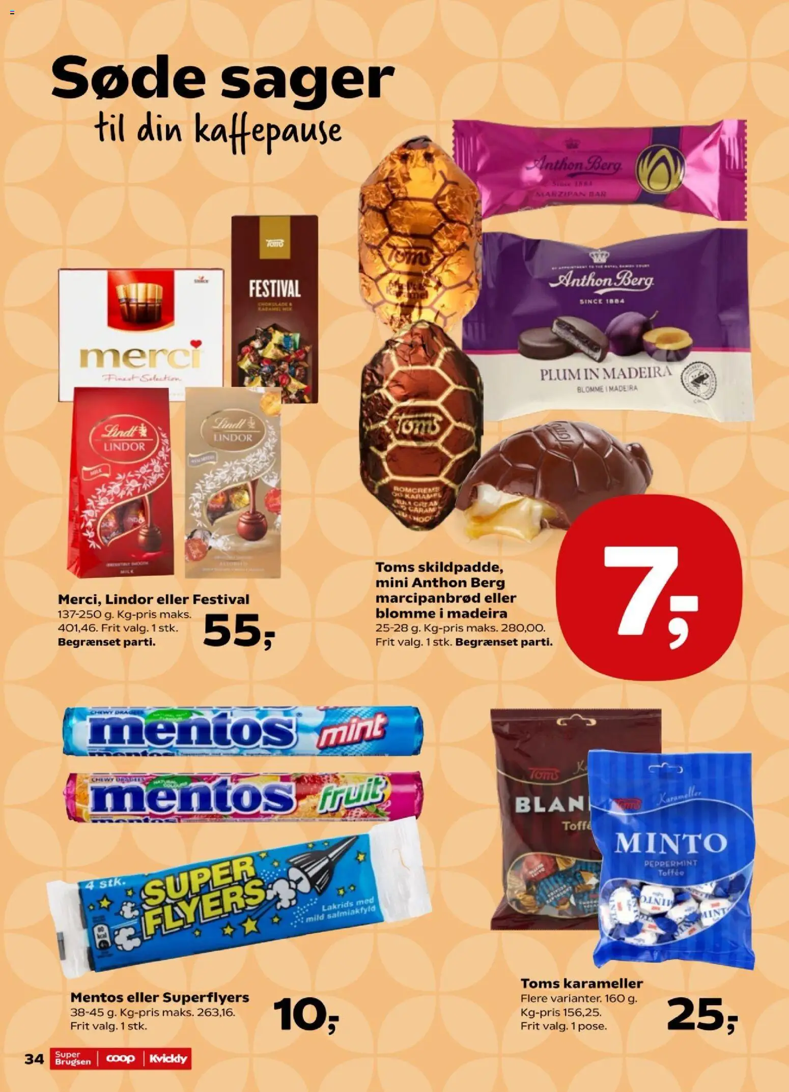 Kvickly tilbudsavis – gyldig fra 04/09/2026 | Side: 34 | Produkter: Lakrids, Marcipanbrød, Karameller