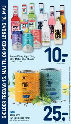 REMA 1000 Tun i olie eller vand, 435 g/306 g drænet vægt gyldig fra 10.05.2026 | Side: 24