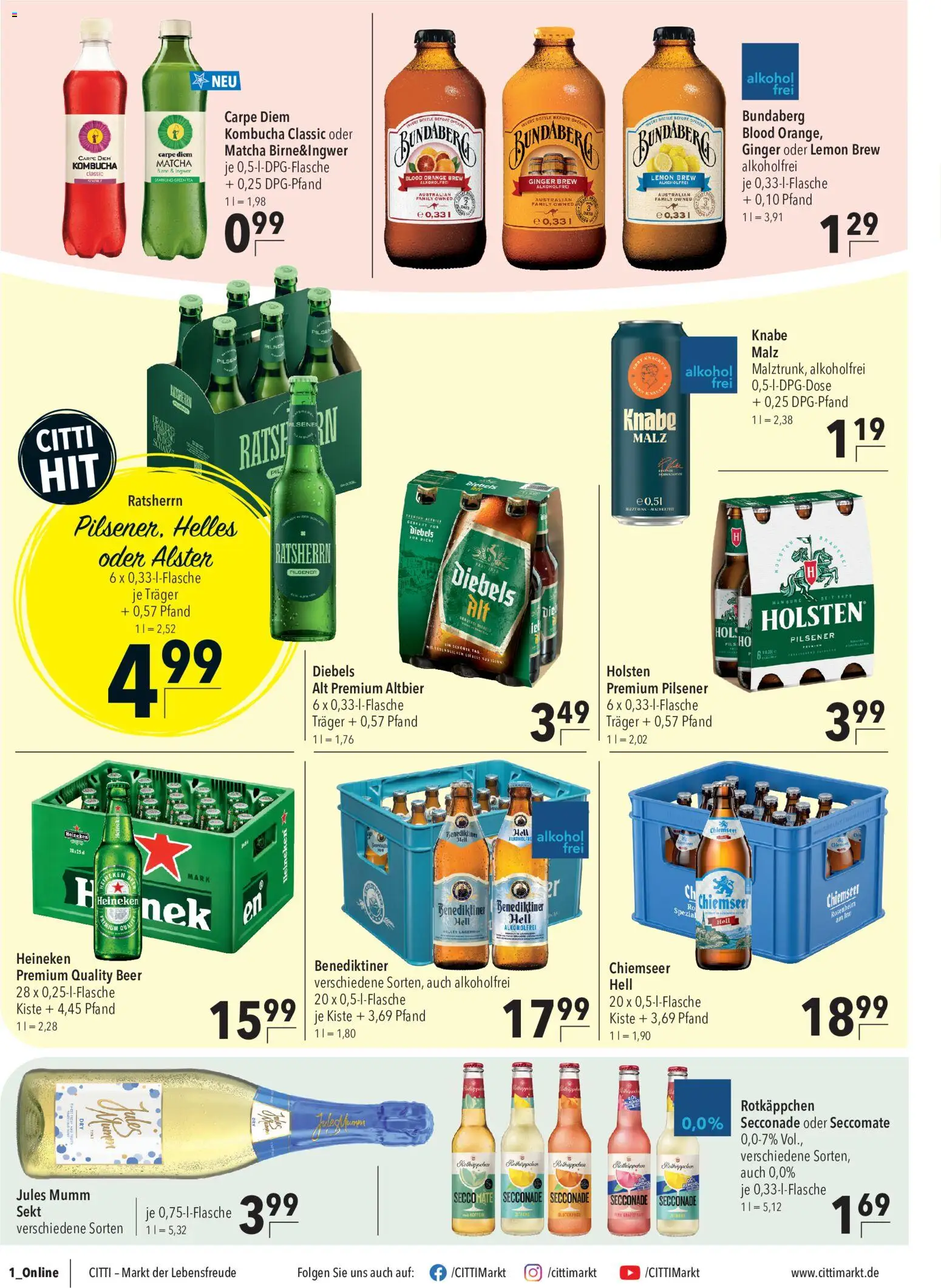 CITTI Markt Prospekt – gültig ab 05.08.2026 | Seite: 12 | Produkte: Pils, Holsten, Diebels, Rotkäppchen