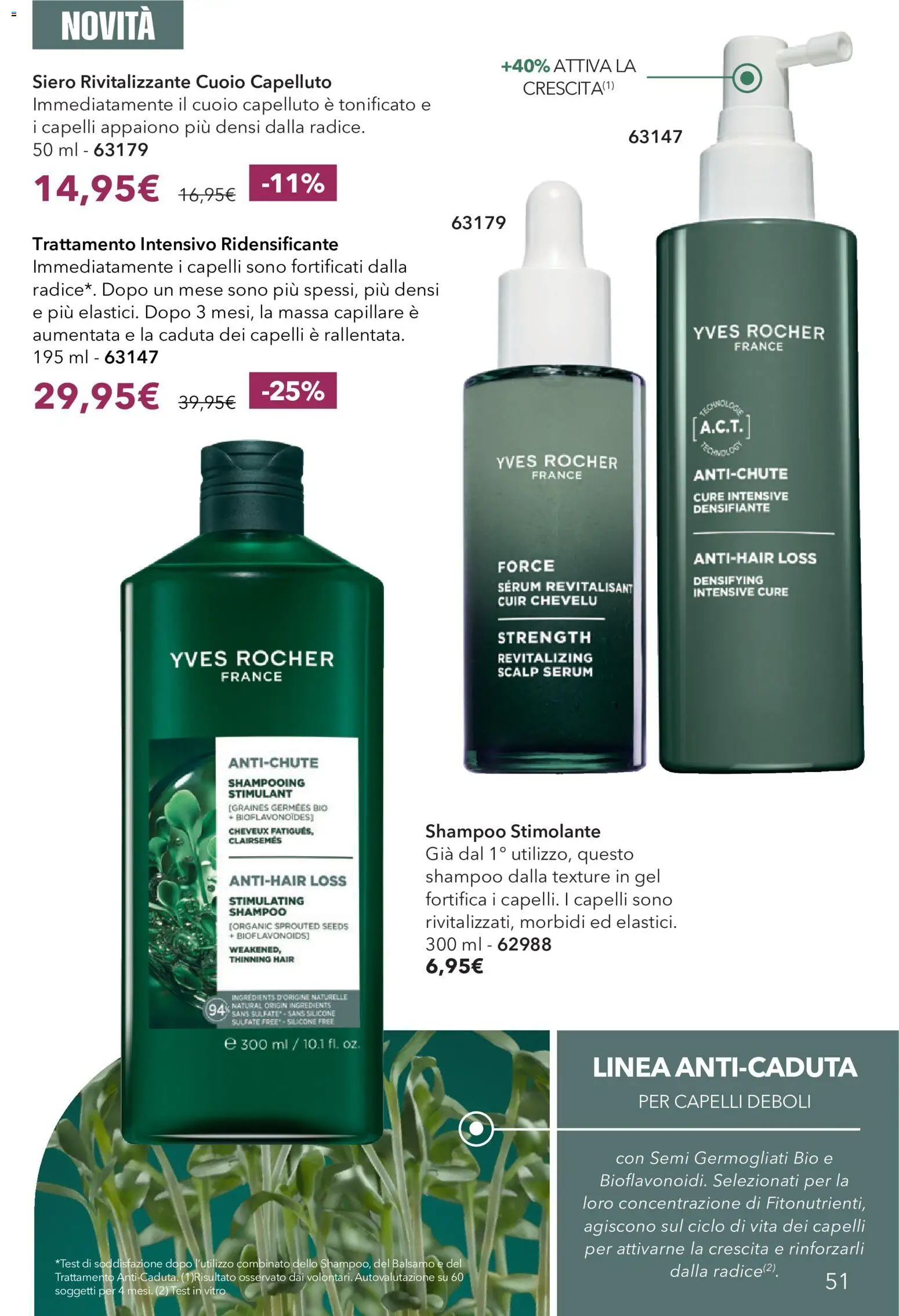 Volantino Yves Rocher del 20/10/2026 | Pagina: 51 | Prodotti: Shampoo, Balsamo, Silicone