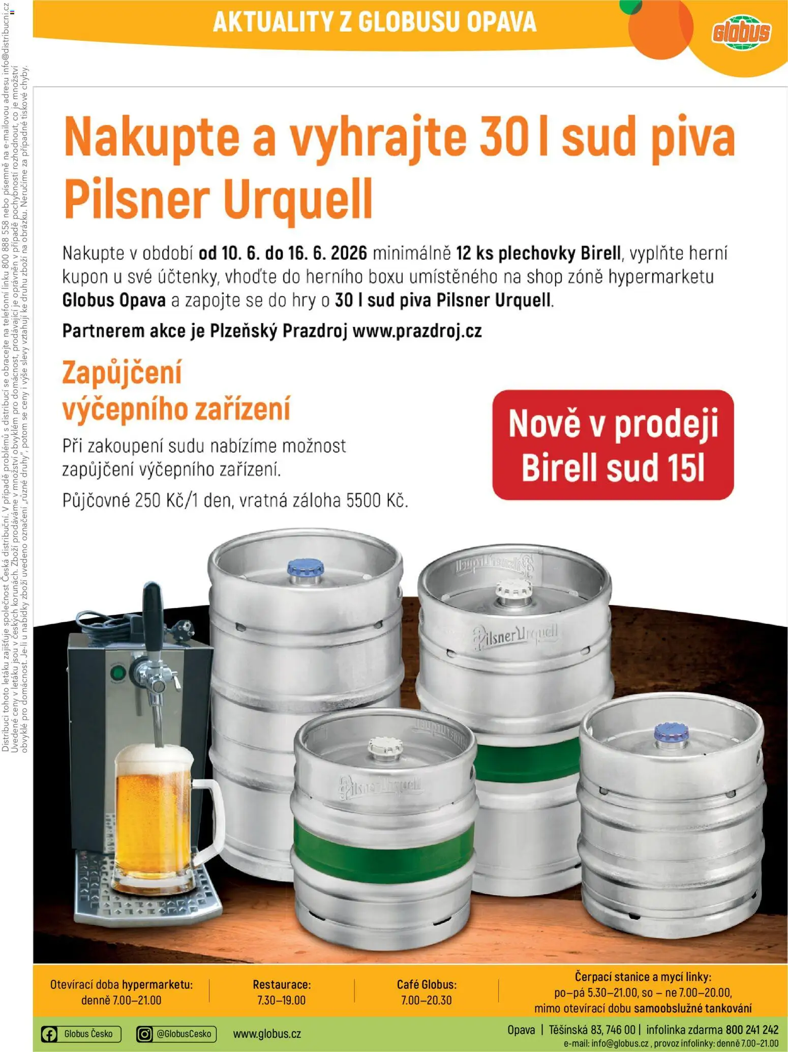 Globus leták - Opava od 10.06.2026 | Strana: 47 | Produkty: Globus, Birell, Pilsner, Pilsner Urquell