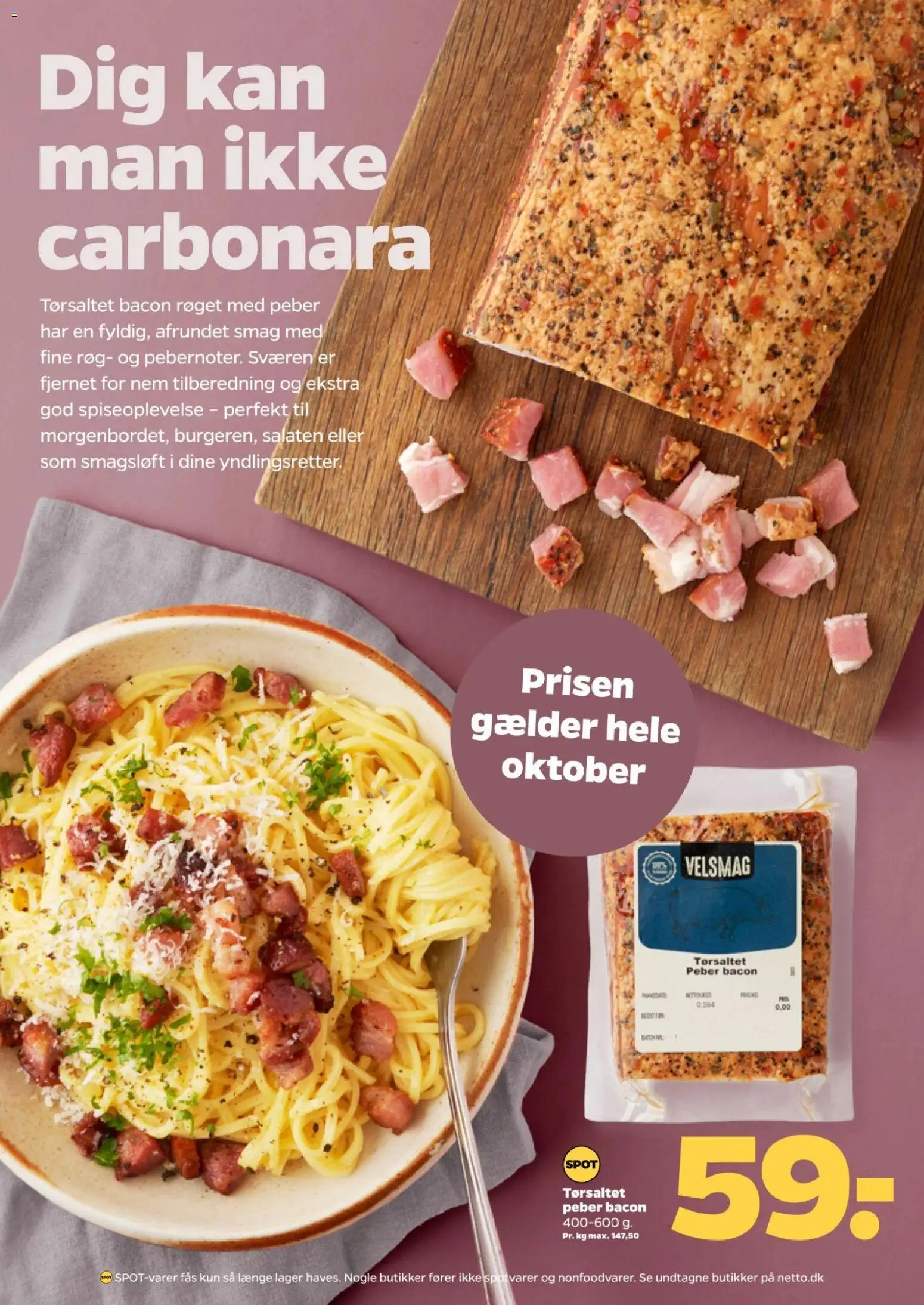 Netto tilbudsavis – gyldig fra 17/10/2026 | Side: 12 | Produkter: Peber, Bacon, Søm