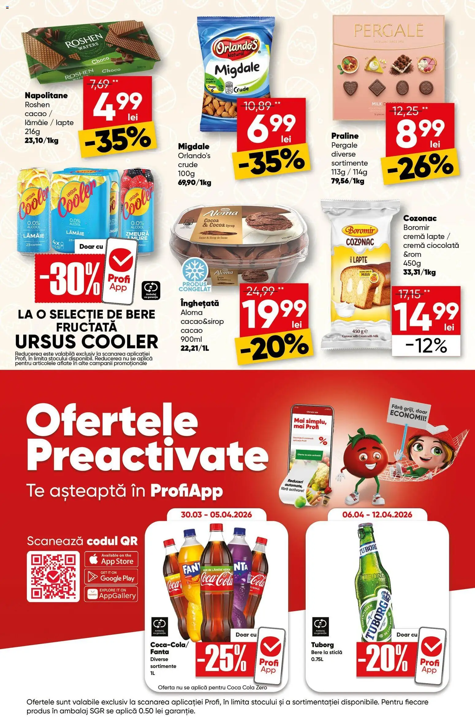 Noul catalog Profi – valabil de la 01.04.2026 | Pagină: 12 | Produse: Chaussures de ski, Ciocolată, Înghețată, Lămâie