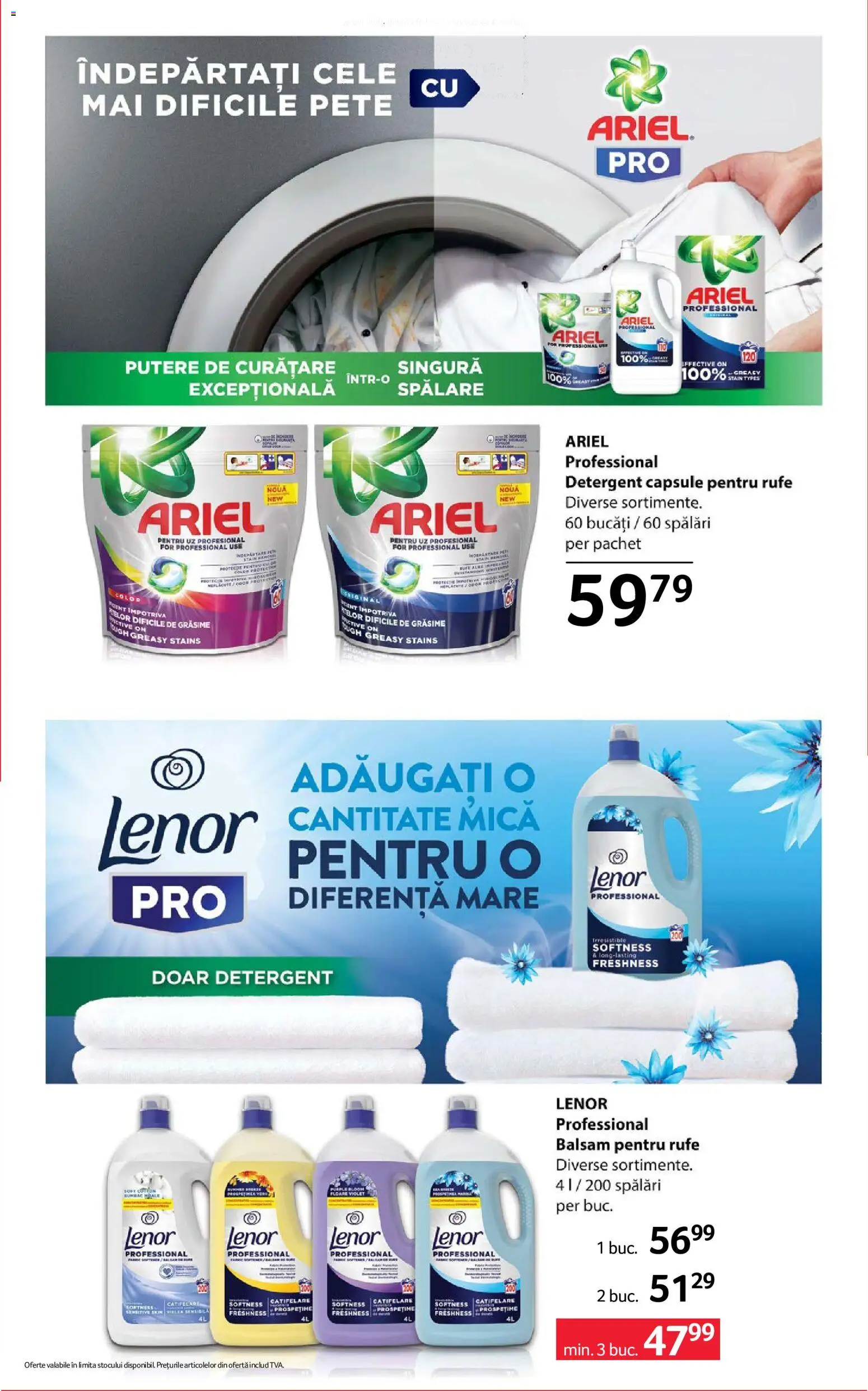 Noul catalog Selgros – valabil de la 21.08.2026 | Pagină: 21 | Produse: Balsam, Balsam pentru rufe, Detergent, Ușă