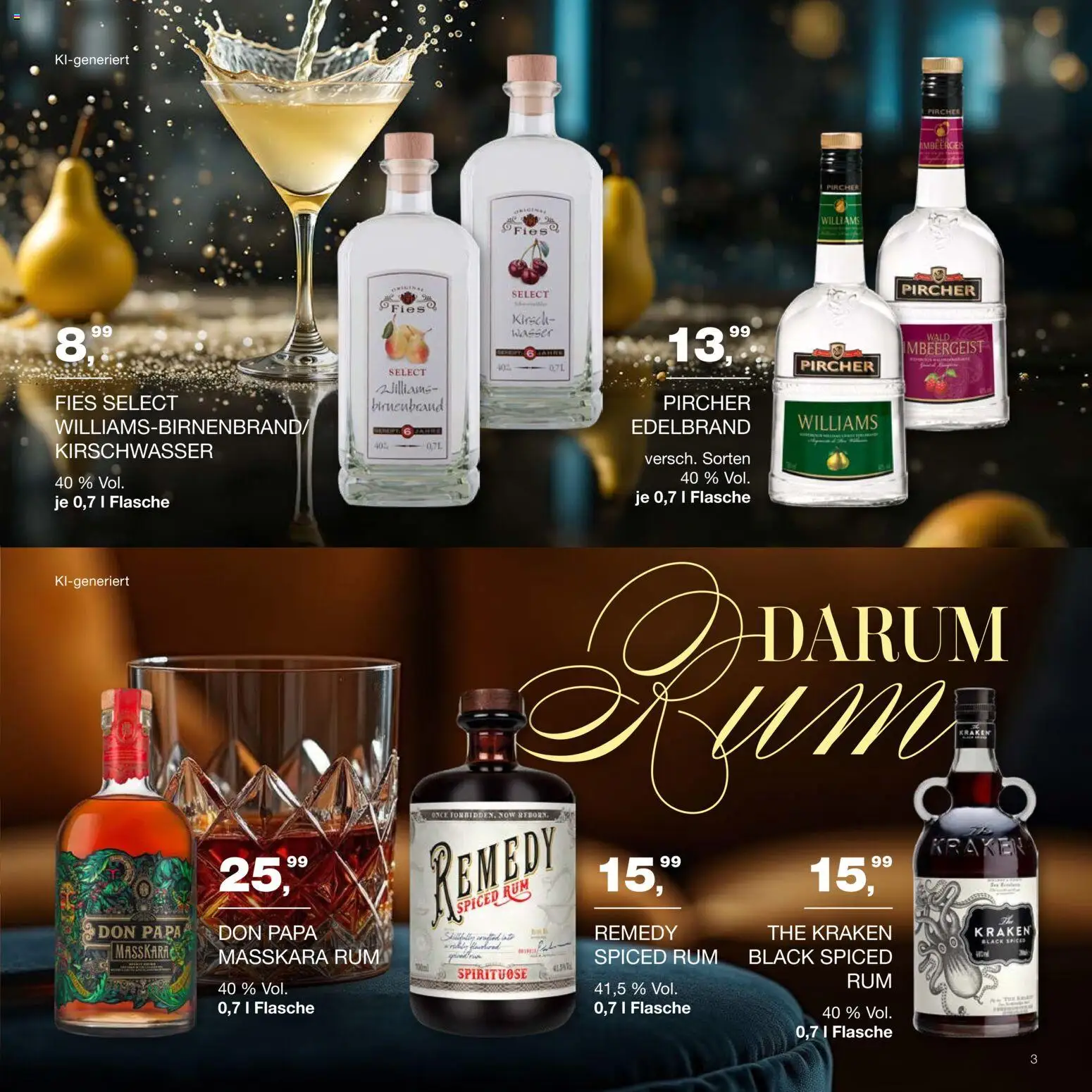 Handelshof Drinks & More – gültig ab 15.10.2026 | Seite: 3 | Produkte: Rum, Wasser