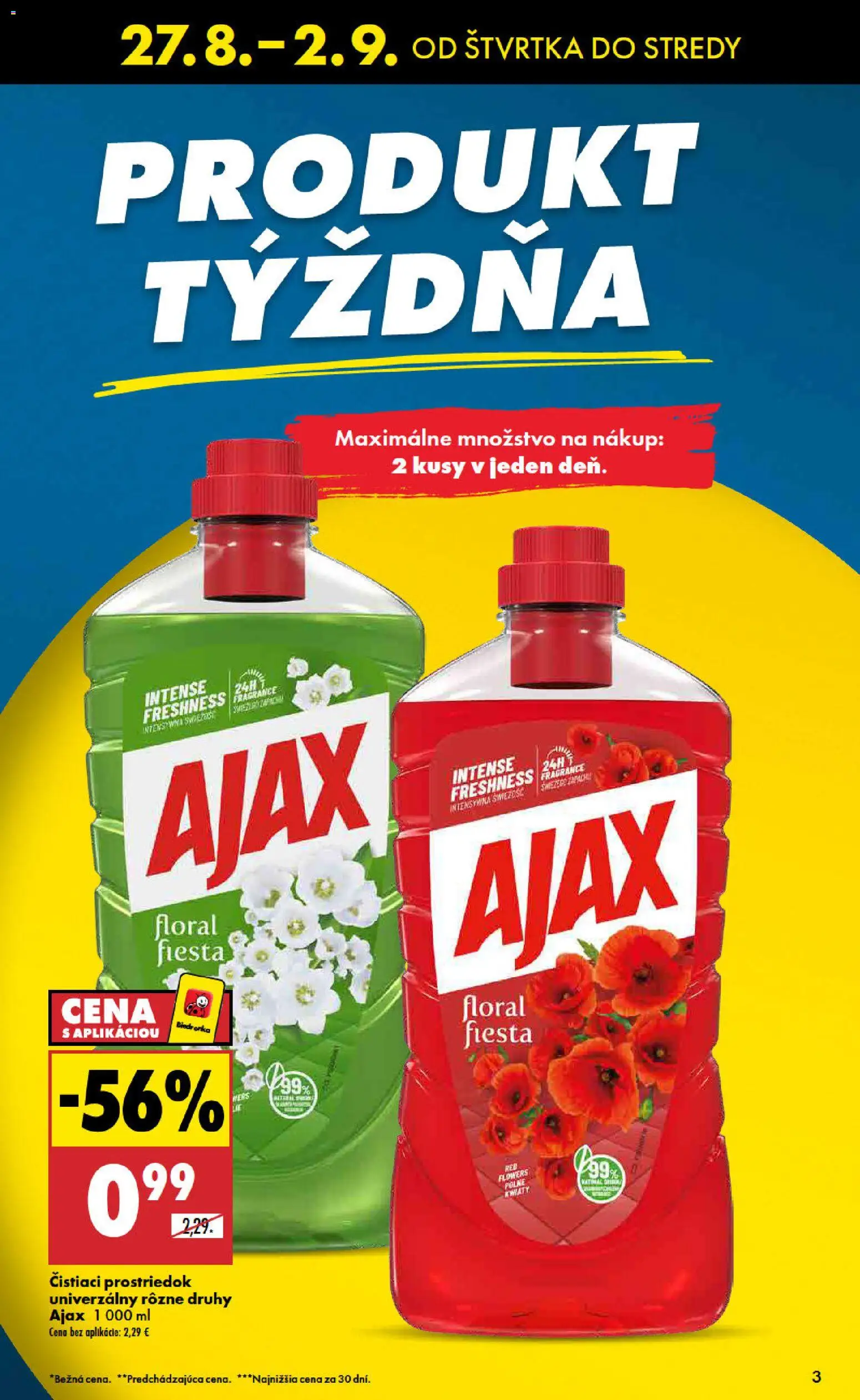 Nové Biedronka akcie – leták je platný od 27.08.2026 | Strana: 3 | Produkty: Čistiaci prostriedok