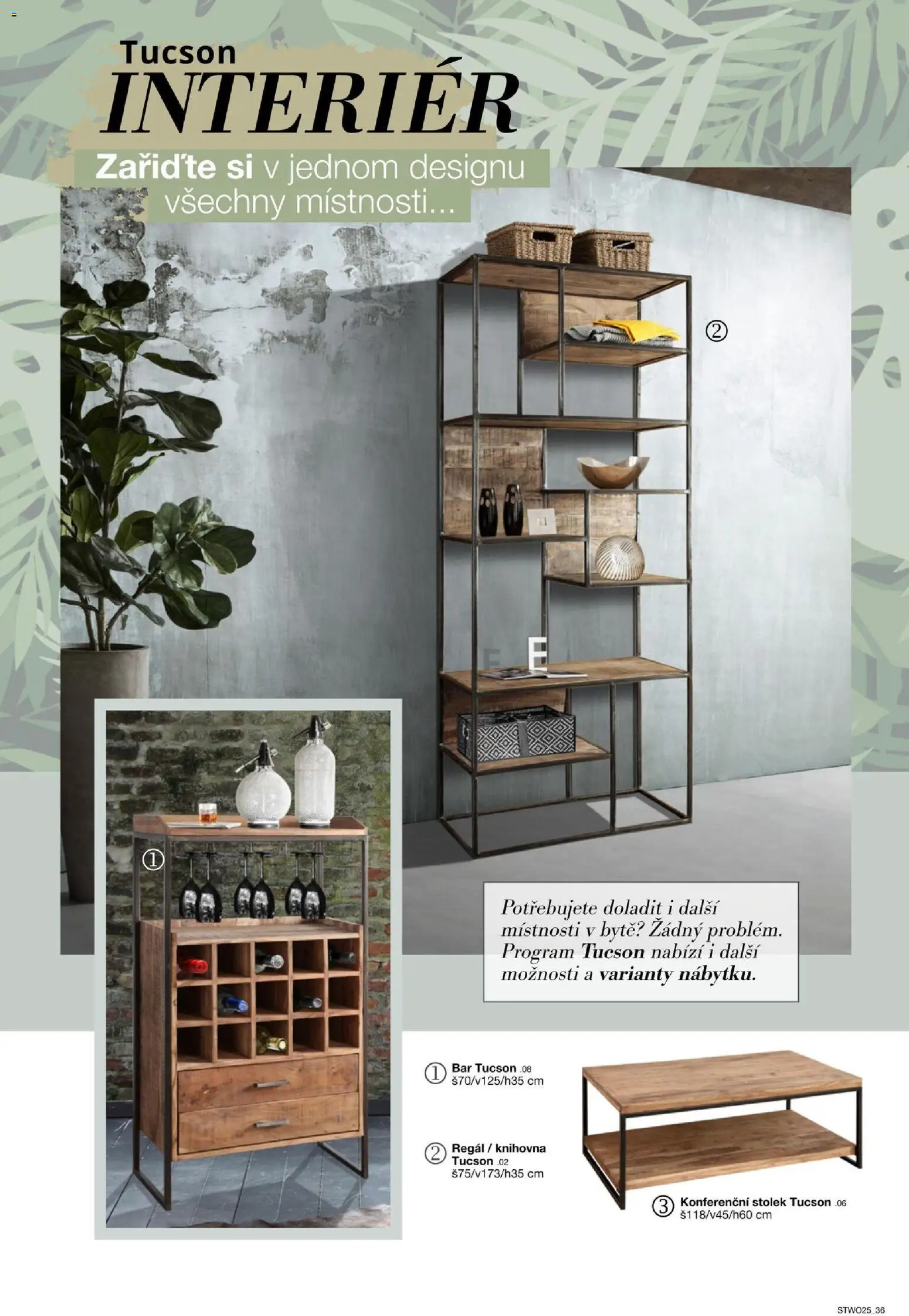 Sconto nábytek katalog - Nábytek z masivu od 01.01.2026 | Strana: 36 | Produkty: Konferenční stolek, Stolek, Regál, Knihovna