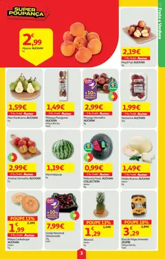 Pré-visualização Auchan folheto válido de 09/07/2026 | Página: 3 | Produtos: Abacaxi, Melancia, Melão, Kiwi