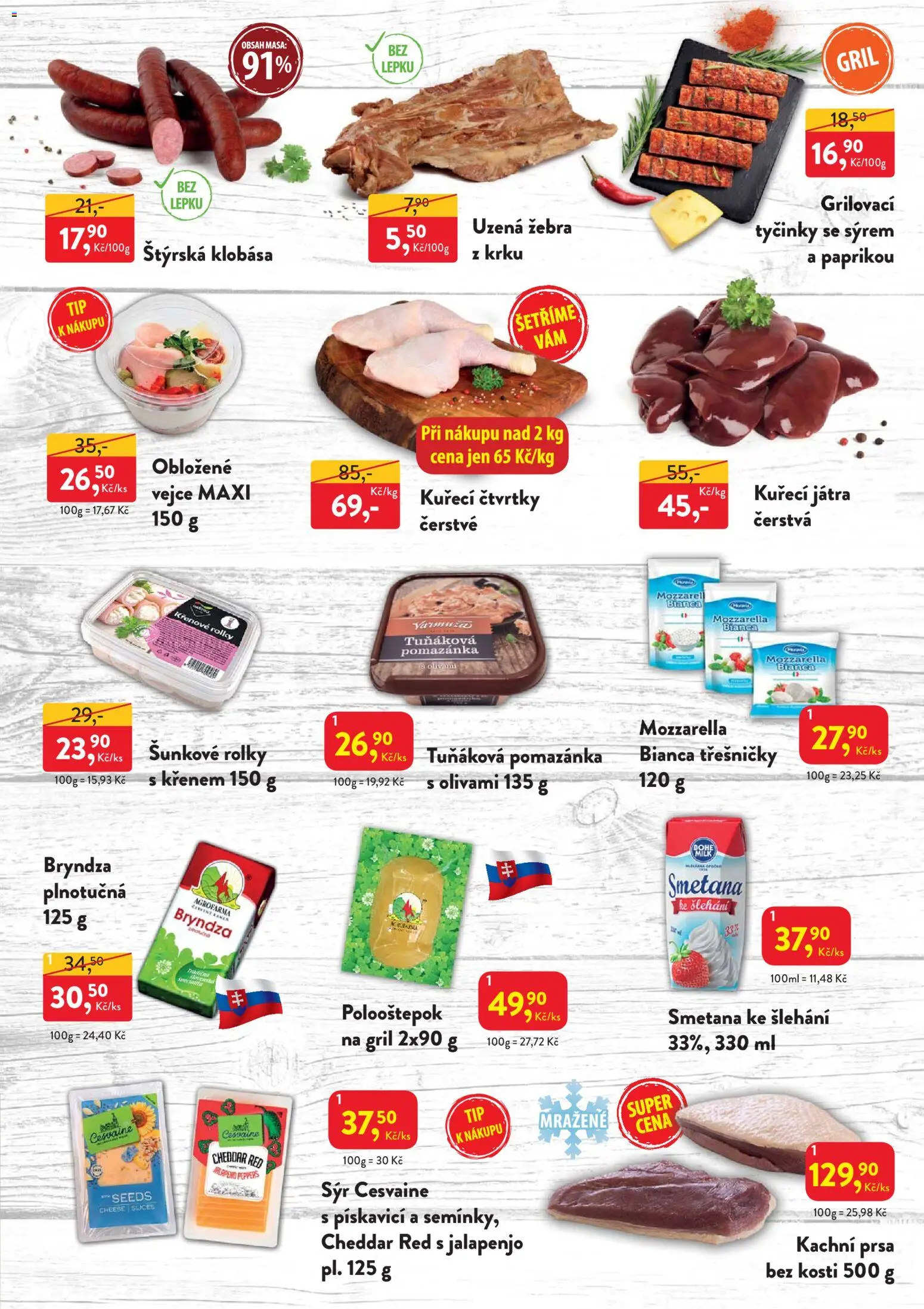 MP Krásno leták od 20.07.2026 | Strana: 3 | Produkty: Vejce, Smetana ke šlehání, Kuřecí Játra, Mozzarella