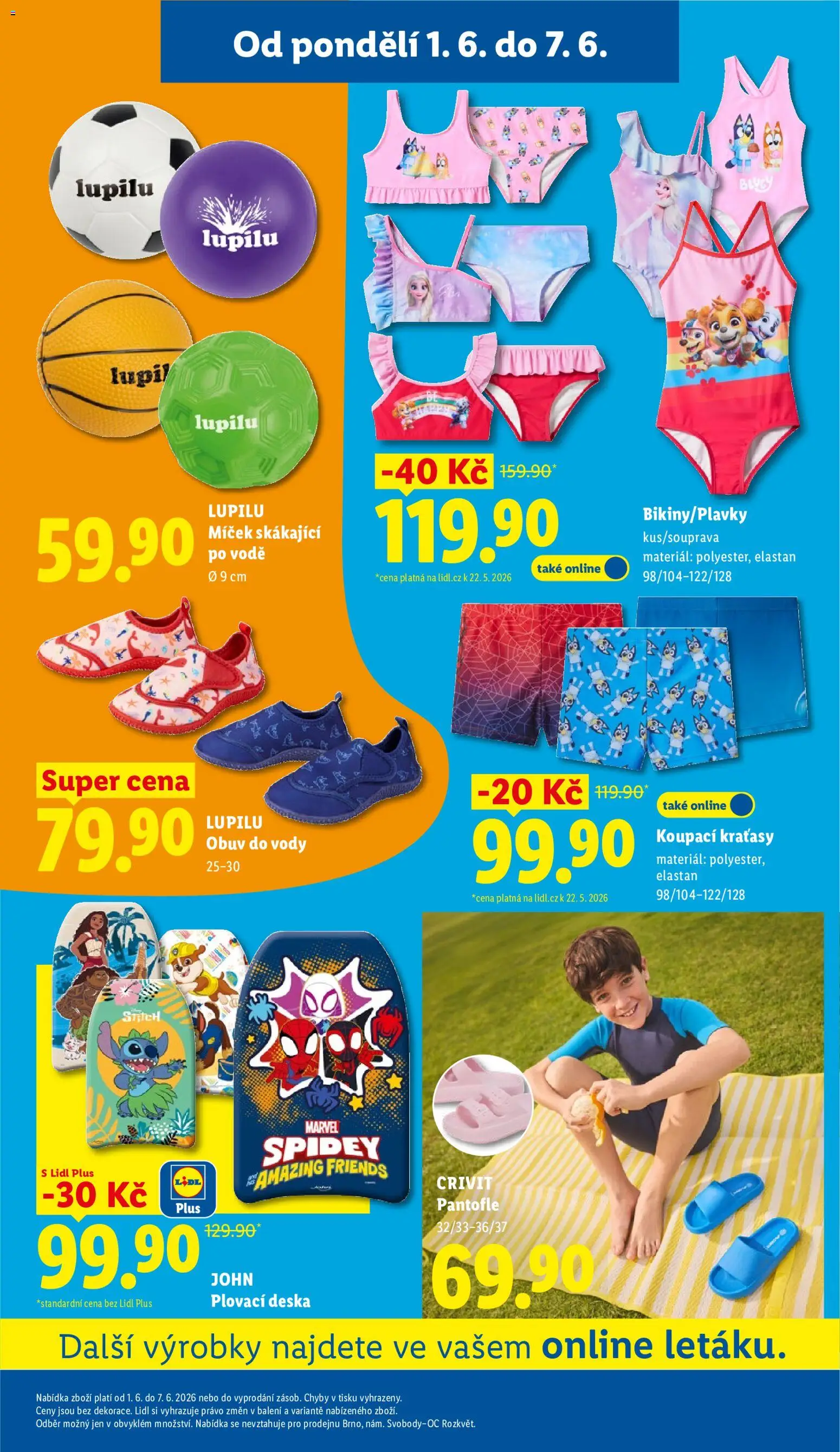 Lidl leták od 01.06.2026 | Strana: 41 | Produkty: Kraťasy, Pantofle, Obuv
