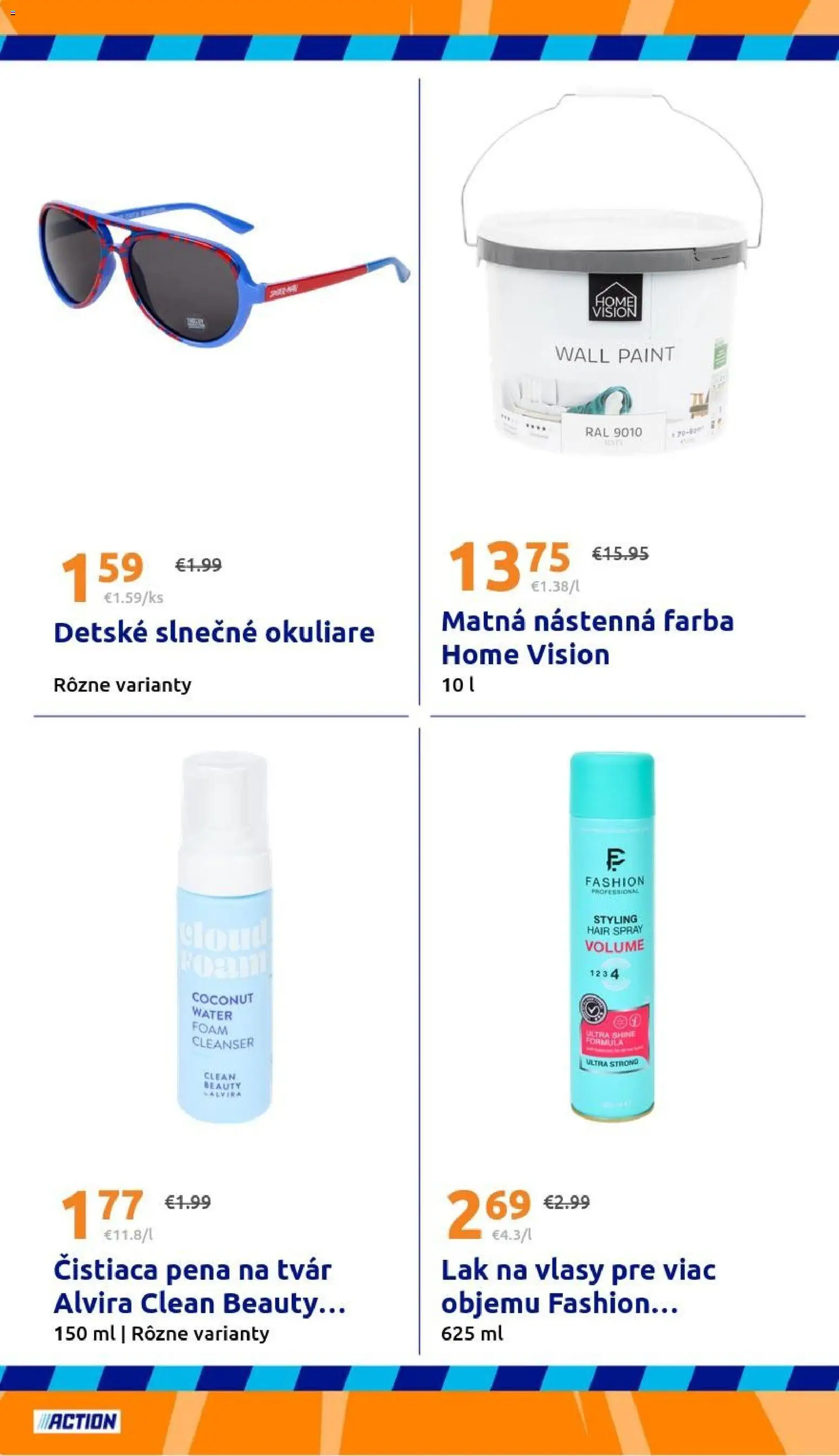 Nové Action akcie – leták je platný od 27.05.2026 | Strana: 30 | Produkty: Lak na vlasy, Okuliare