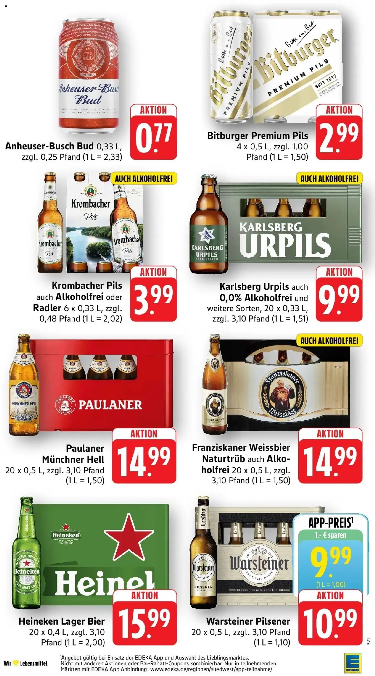 Edeka Prospekt Beckingen – gültig ab 26.10.2026 | Seite: 33 | Produkte: Pils, Heineken, Radler, Krombacher