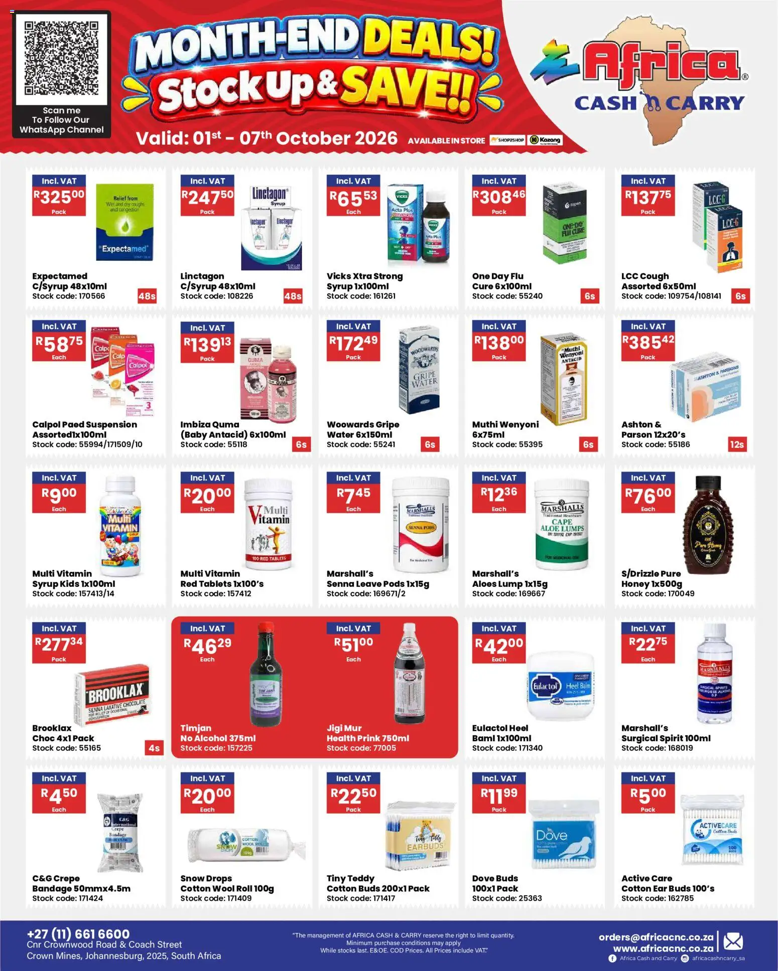 New Africa Cash & Carry catalogue – valid from 01/10/2026 | Page: 9 | Products: Earbuds, Teddy, Chocolate, Water