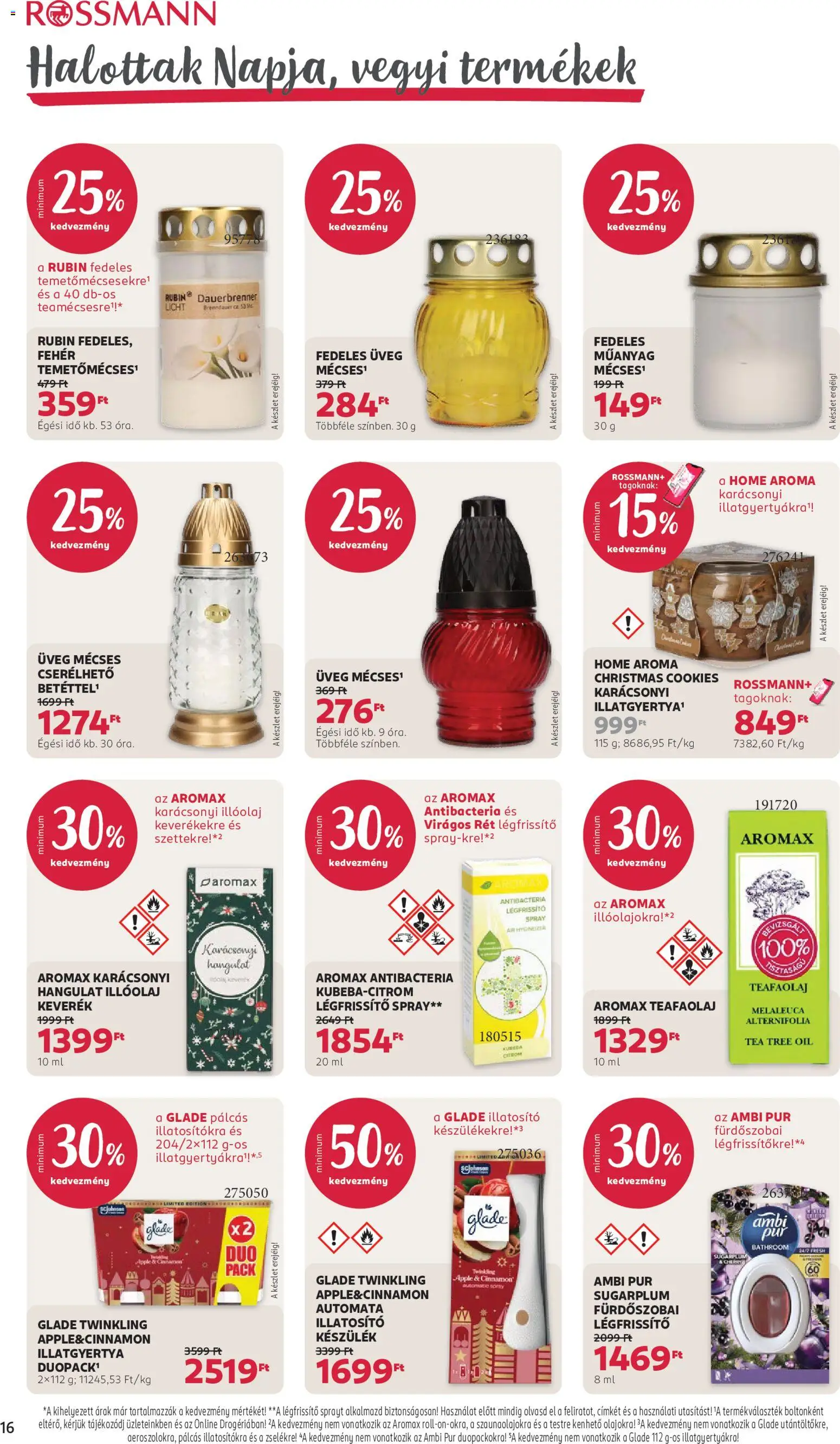 Rossmann akciós ujság - amely érvényes a következő dátumtól: 2026.10.19. | Oldal: 18 | Termékek: Légfrissítő spray, Illóolaj, Ambi Pur, Illatgyertya