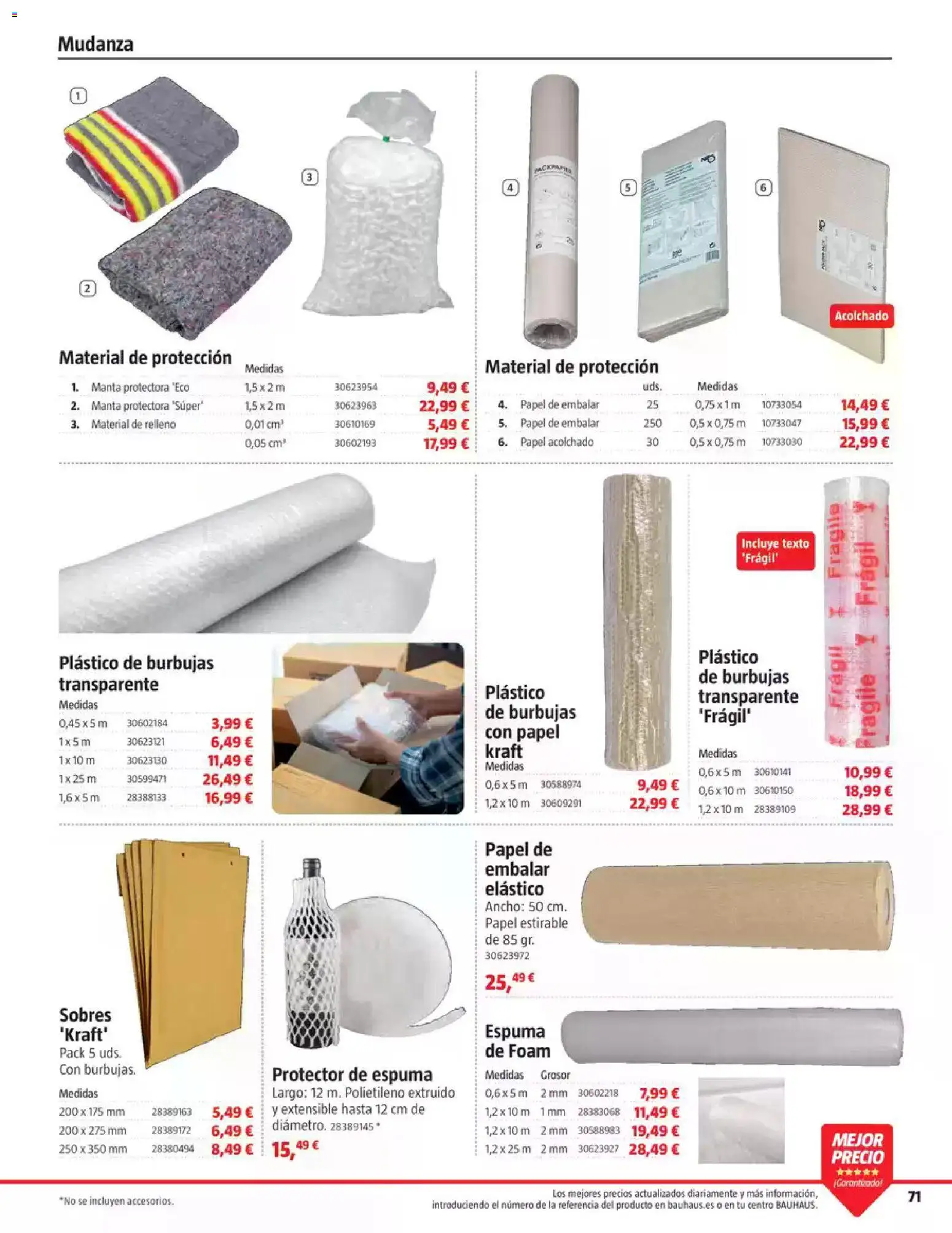 Bauhaus Ordenación │ válido desde el 18/08/2026 | Página: 71 | Productos: Espuma, Manta