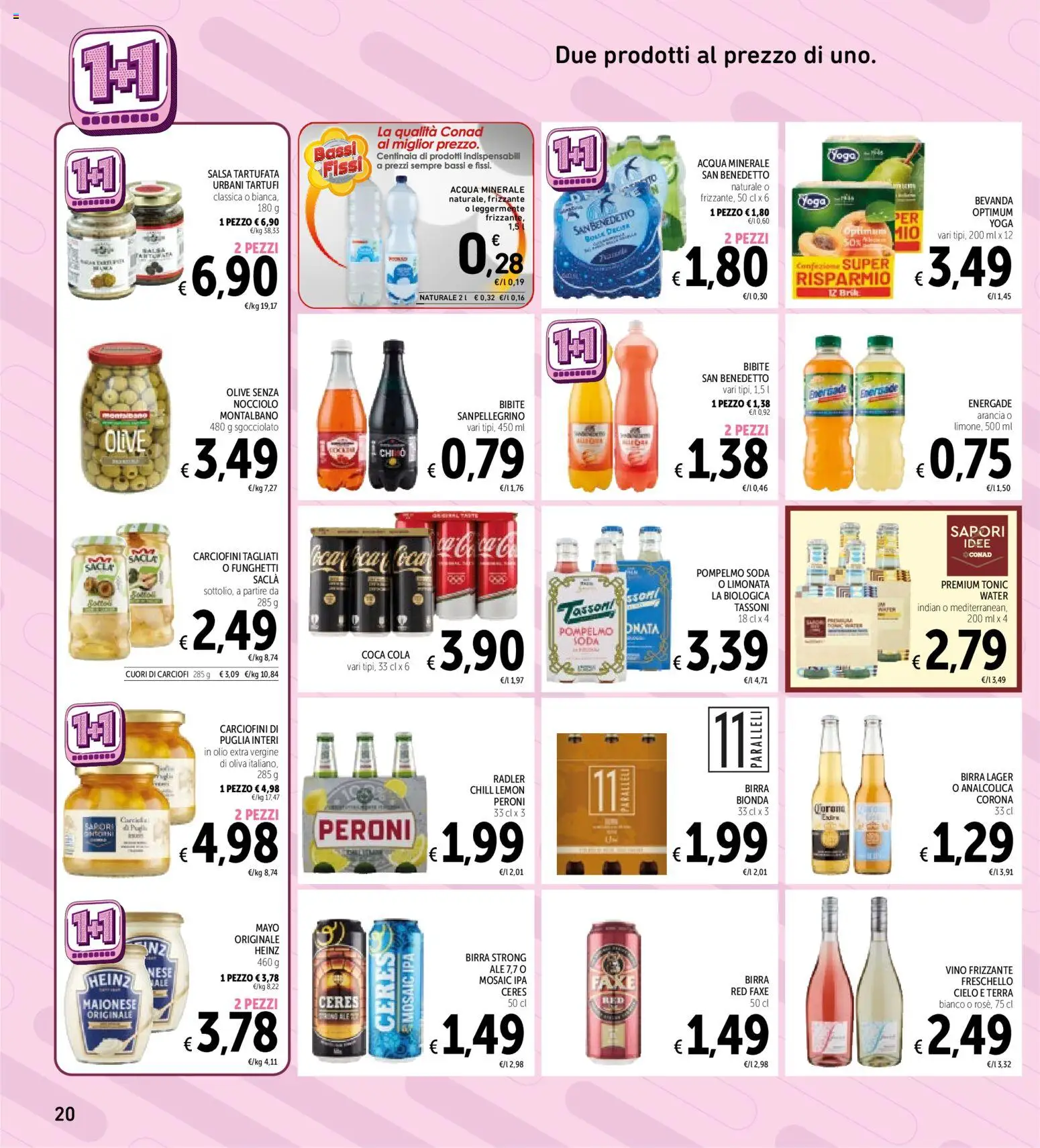 Volantino Spazio Conad del 24/08/2026 | Pagina: 20 | Prodotti: Birra, Acqua, Acqua minerale, Terra