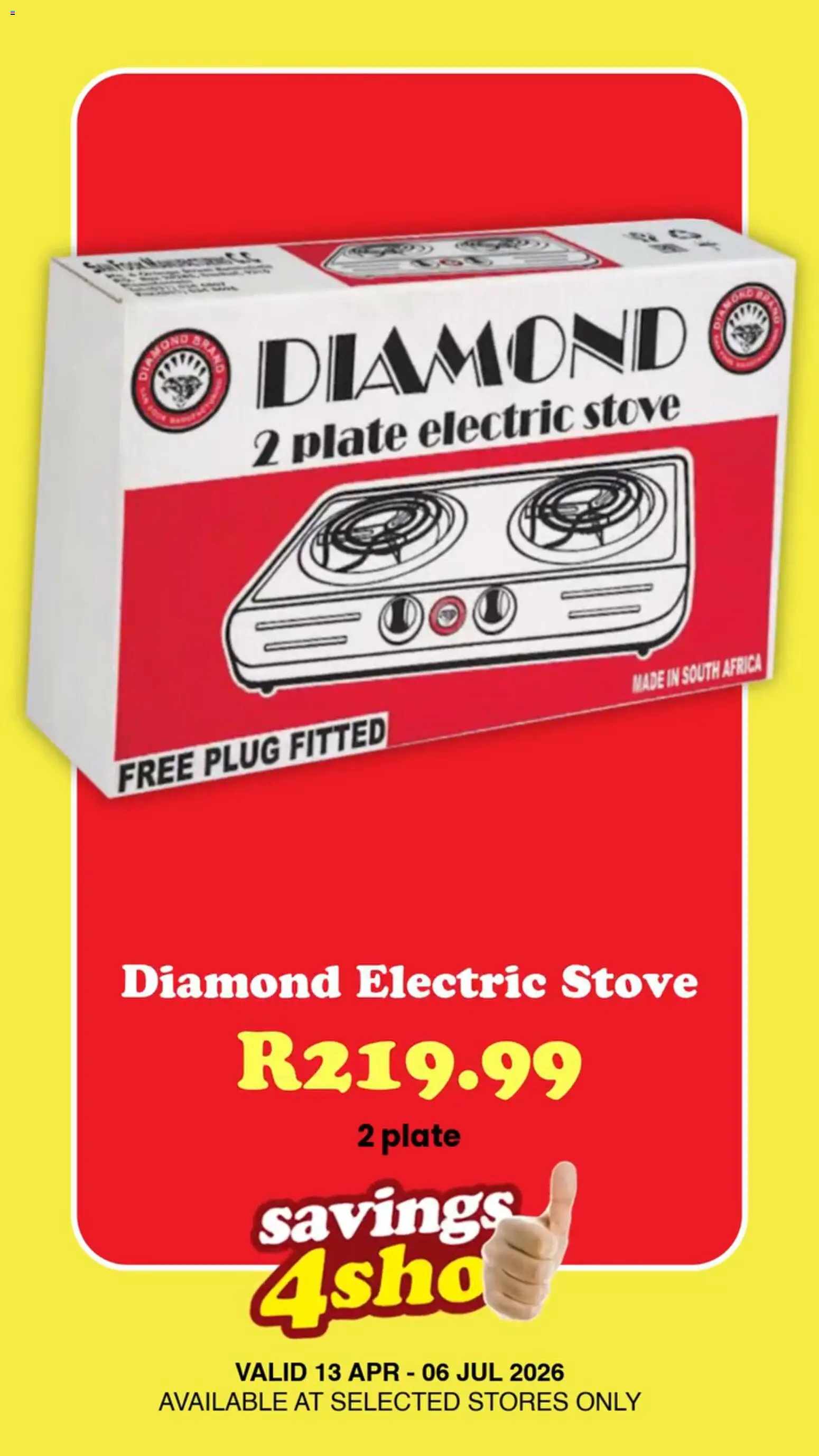 New Check Save catalogue – valid from 13.04.2026 | Page: 3 | Products: Stove, Plate