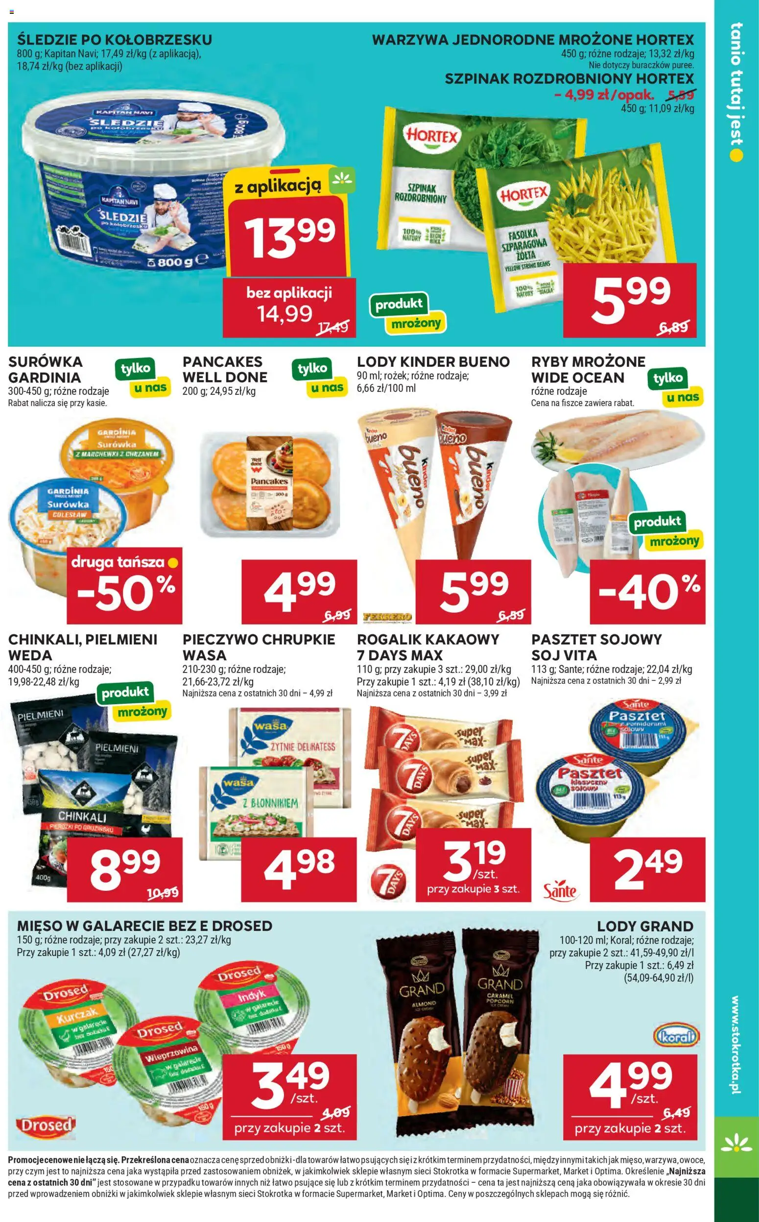 Stokrotka gazetka od 23.04.2026 | Strona: 31 | Produkty: Pieczywo, Szpinak, Wieprzowina, Lody