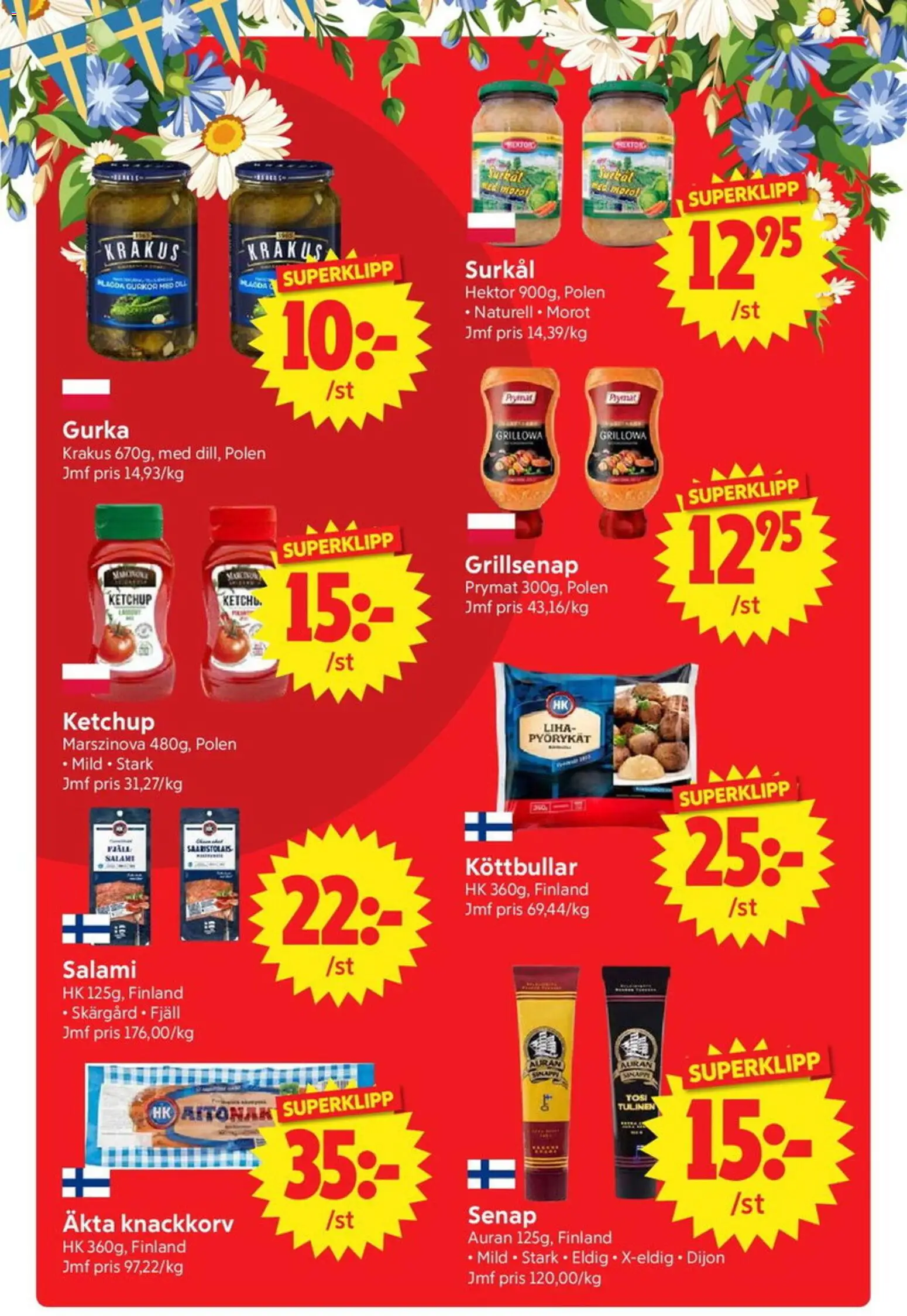 Nya Pulsen reklamblad aktuell från 15.06.2026 | Sida: 17 | Produkter: Senap, Salami, Gurkor, Gurka