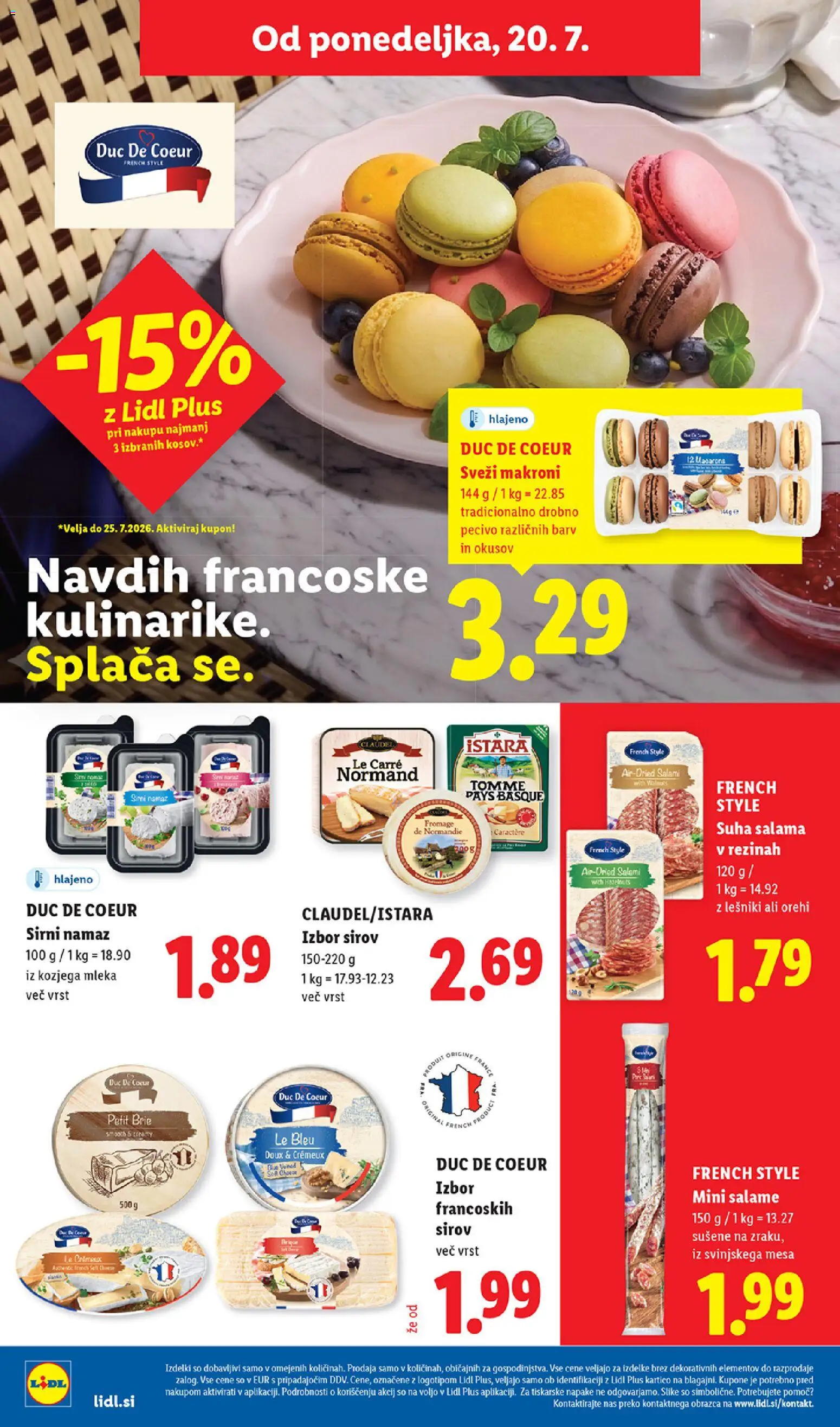 Novi Lidl katalog ponudbe – veljaven od 16.07.2026 | Stran: 52 | Izdelki: Sirni namaz, Namaz, Salama