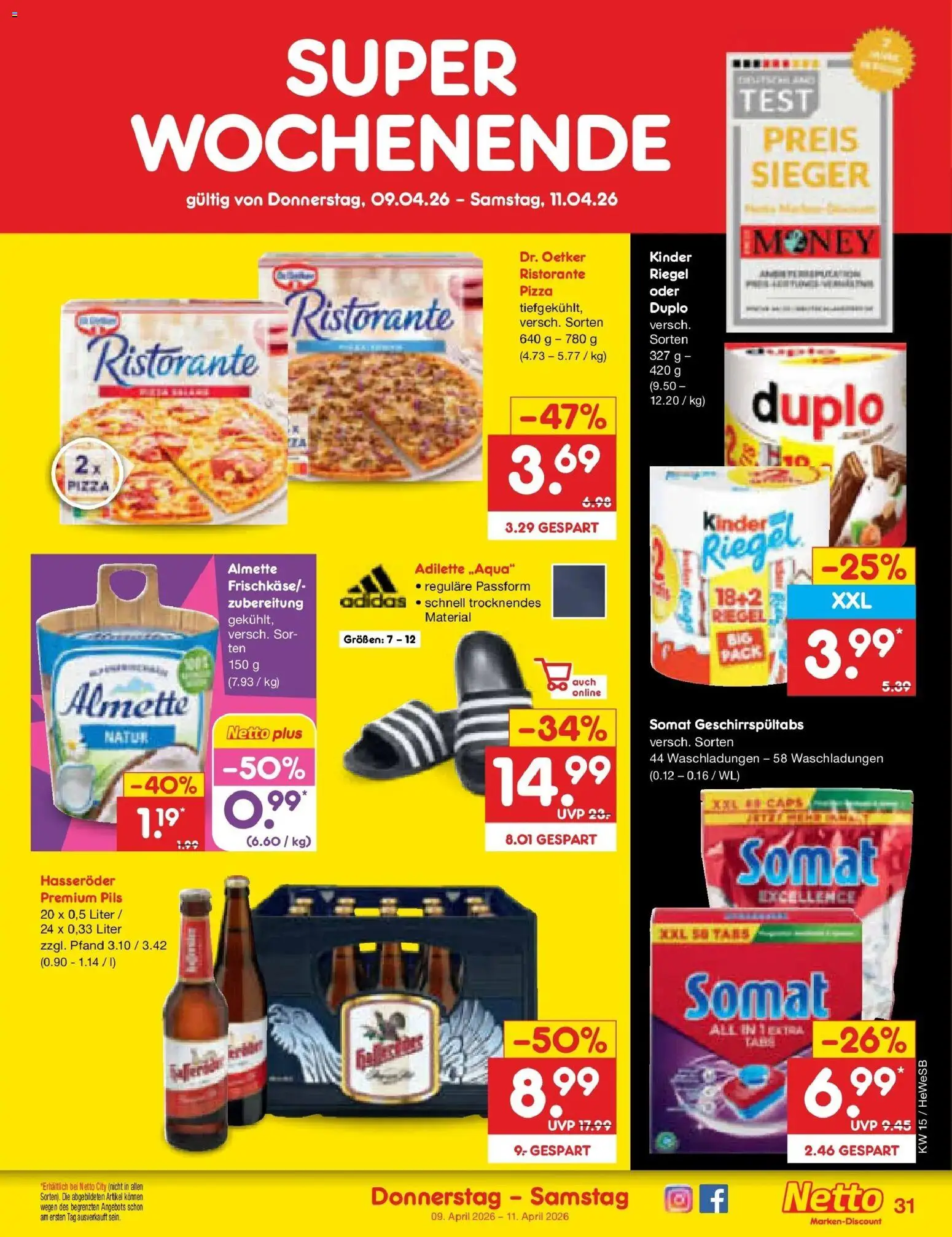 Netto Marken-Discount Prospekt Hamburg	 – gültig ab 07.04.2026 | Seite: 41 | Produkte: Ristorante, Almette, Pizza, Hasseröder