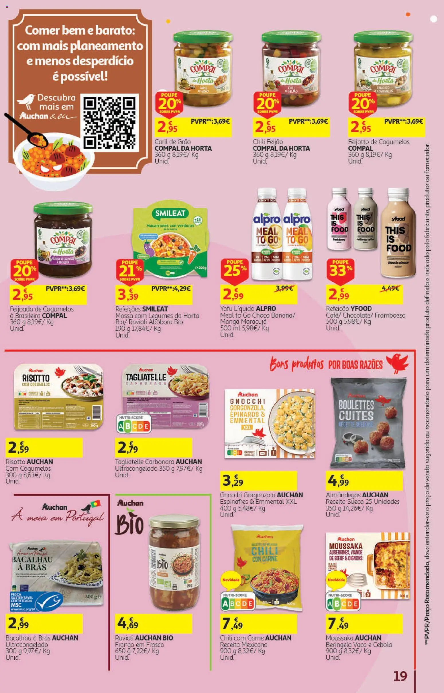 Auchan folheto │ válido de 19/08/2026 | Página: 19 | Produtos: Gnocchi, Legumes, Abóbora, Beringela