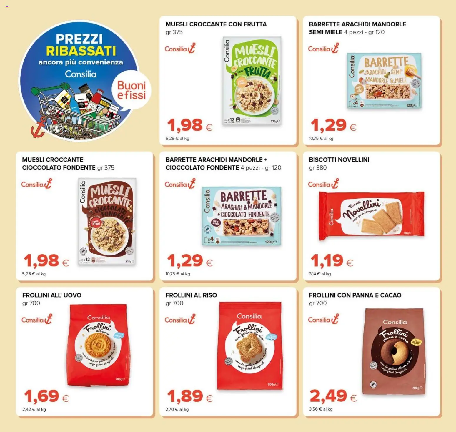Volantino Oasi del 21/10/2026 | Pagina: 20 | Prodotti: Muesli, Panna, Biscotti, Frollini