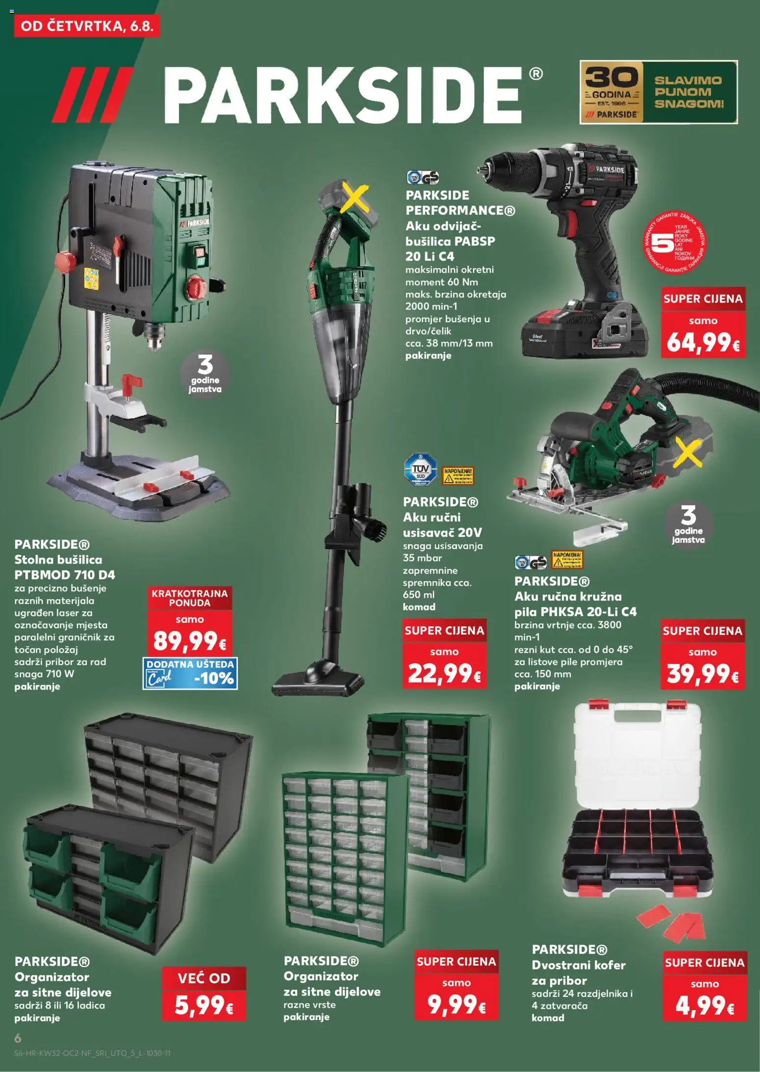 Kaufland katalog | vrijedi od 06.08.2026 | Stranica: 6 | Proizvodi: Usisavač, Aku odvijač, Čaše, Pila