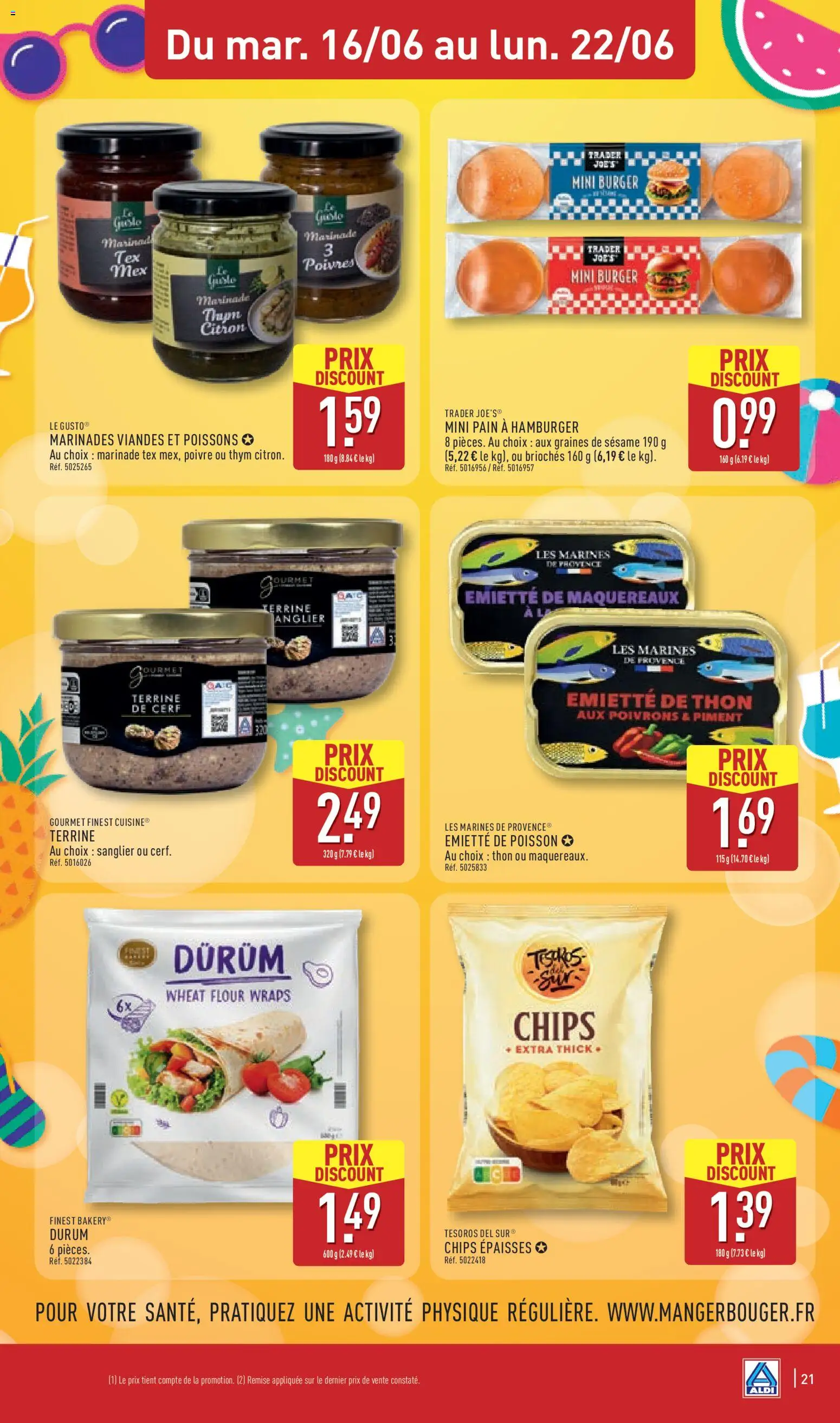 {H1} | Page: 23 | Produits: Citron, Pain, Mini pain a hamburger, Chips