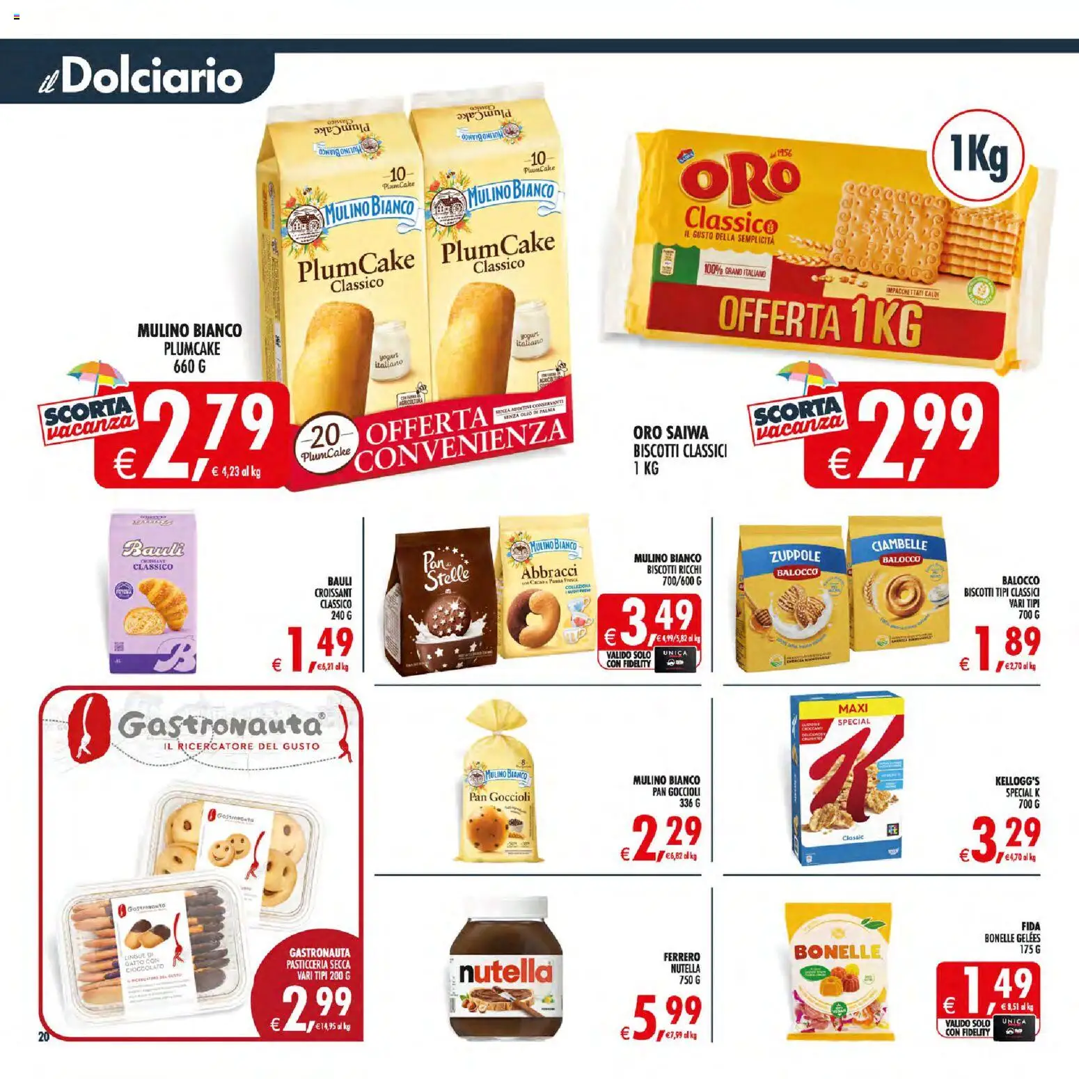Volantino Decò del 21/07/2026 | Pagina: 20 | Prodotti: Ciambelle, Cioccolato, Biscotti, Nutella