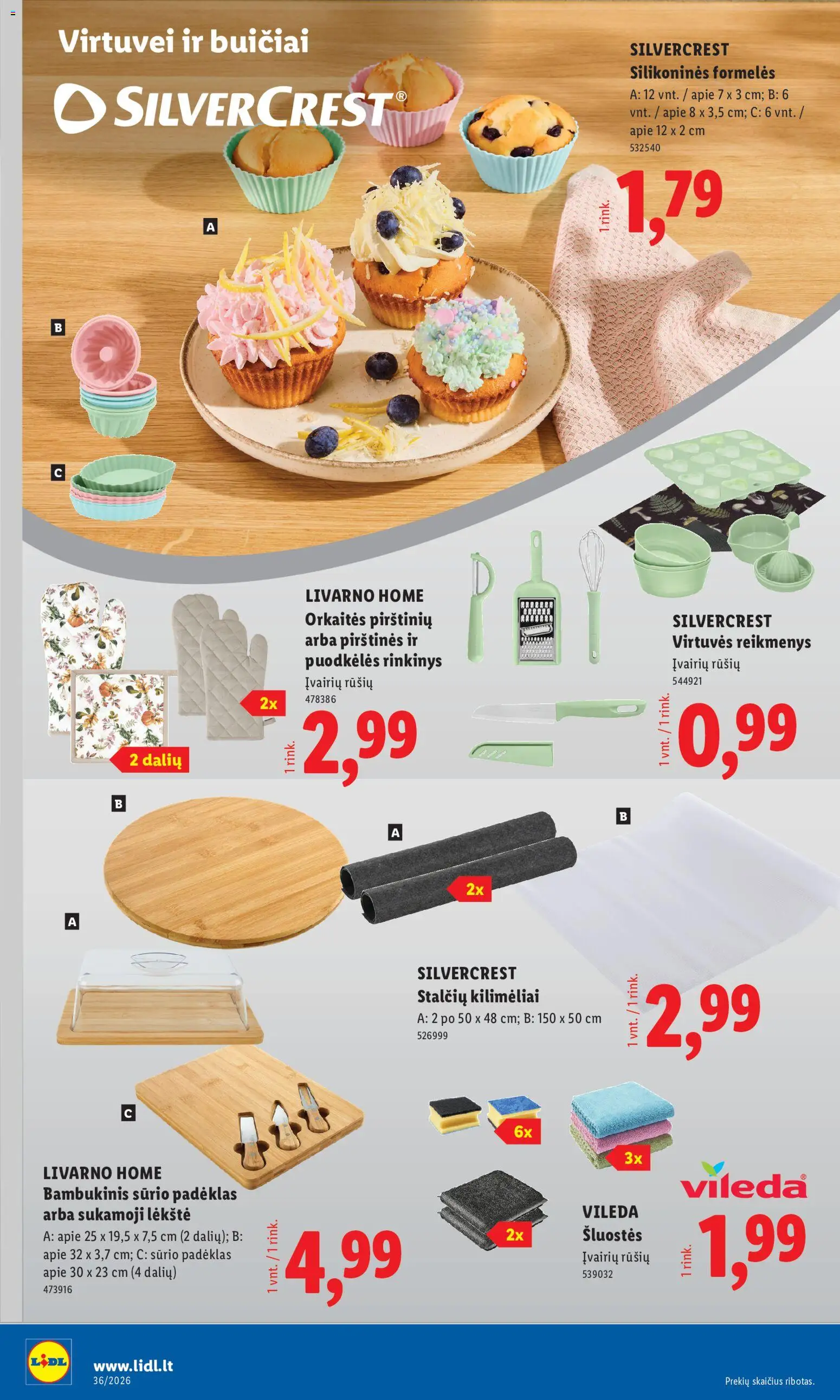 LIDL akcijos nuo 2026.08.31 | Puslapis: 22 | Prekių: Lėkštė, Pirštines