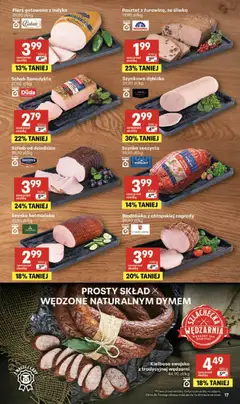 Pogląd oferty "Delikatesy Centrum Black Weeks" - ważna od 29.10.2026 | Strona: 17 | Produkty: Kiełbasa, Pasztet, Szynka, Wędliny