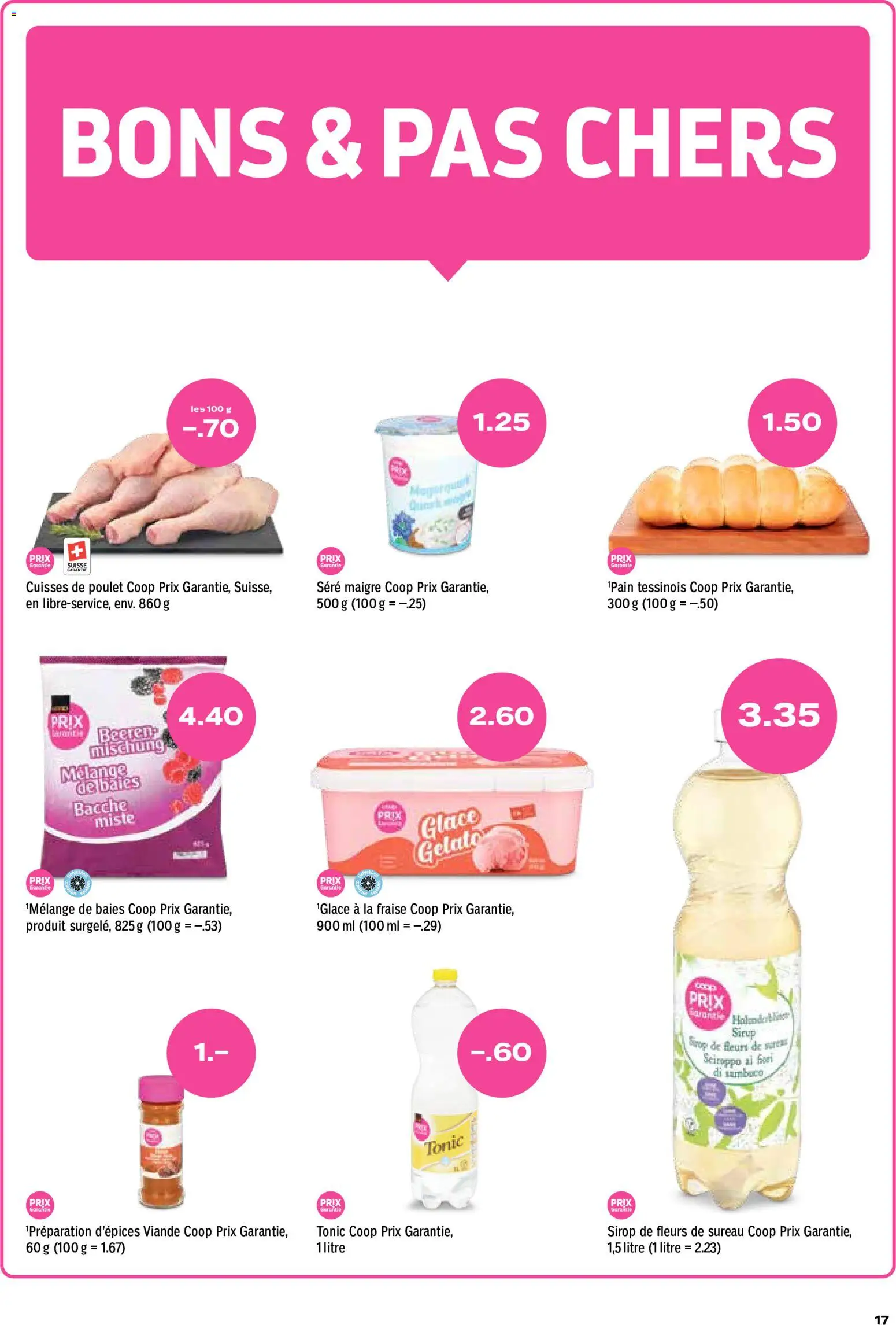 Coop aktionen FR – gültig ab 23.07.2026 | Seite: 17 | Produkte: Glace, Sirup