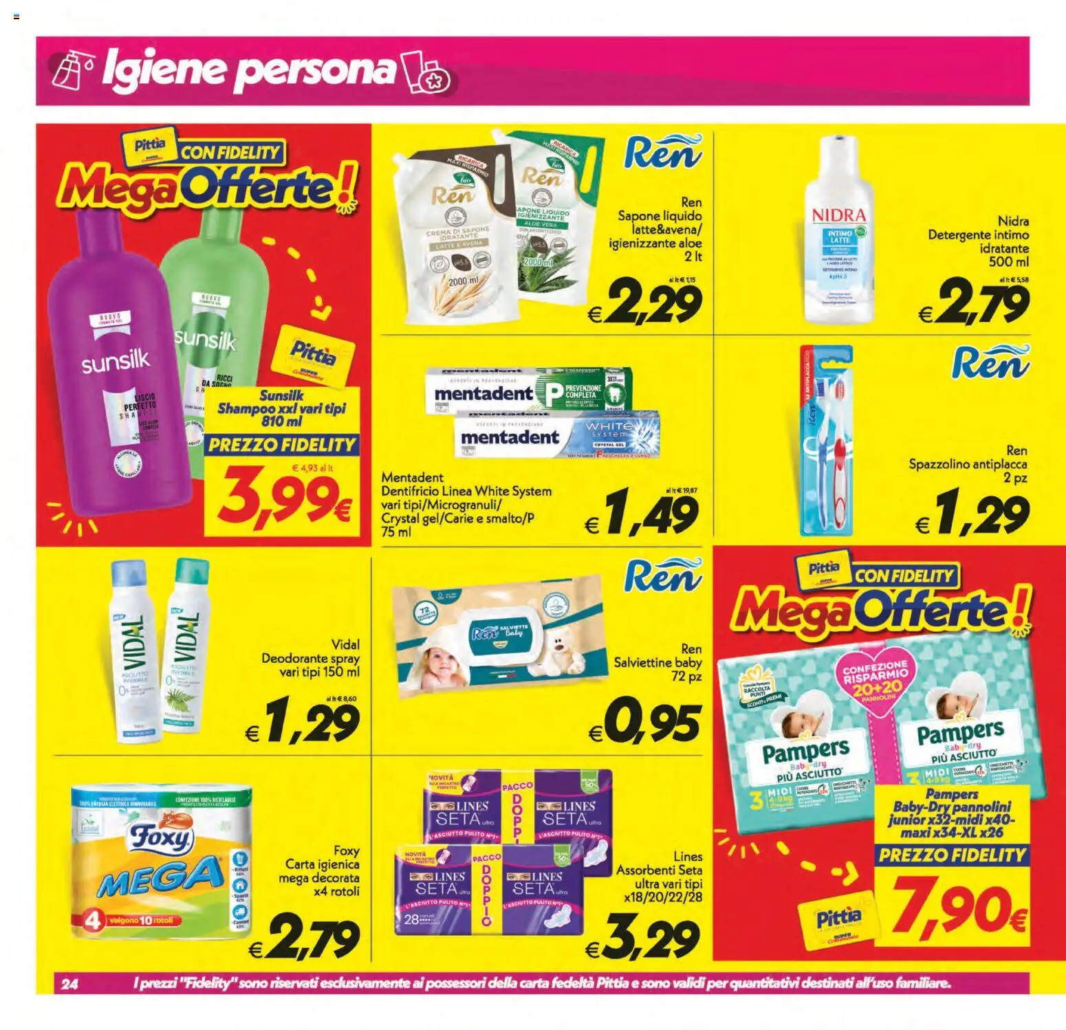 Volantino SuperConveniente del 01/09/2026 | Pagina: 24 | Prodotti: Carta igienica, Deodorante, Pampers, Aloe vera