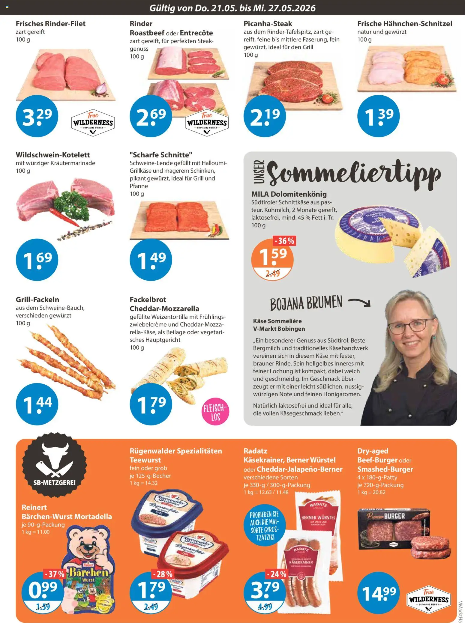 V-Markt Angebote – gültig ab 21.05.2026 | Seite: 3 | Produkte: Gyros, Wurst, Steak, Fleisch