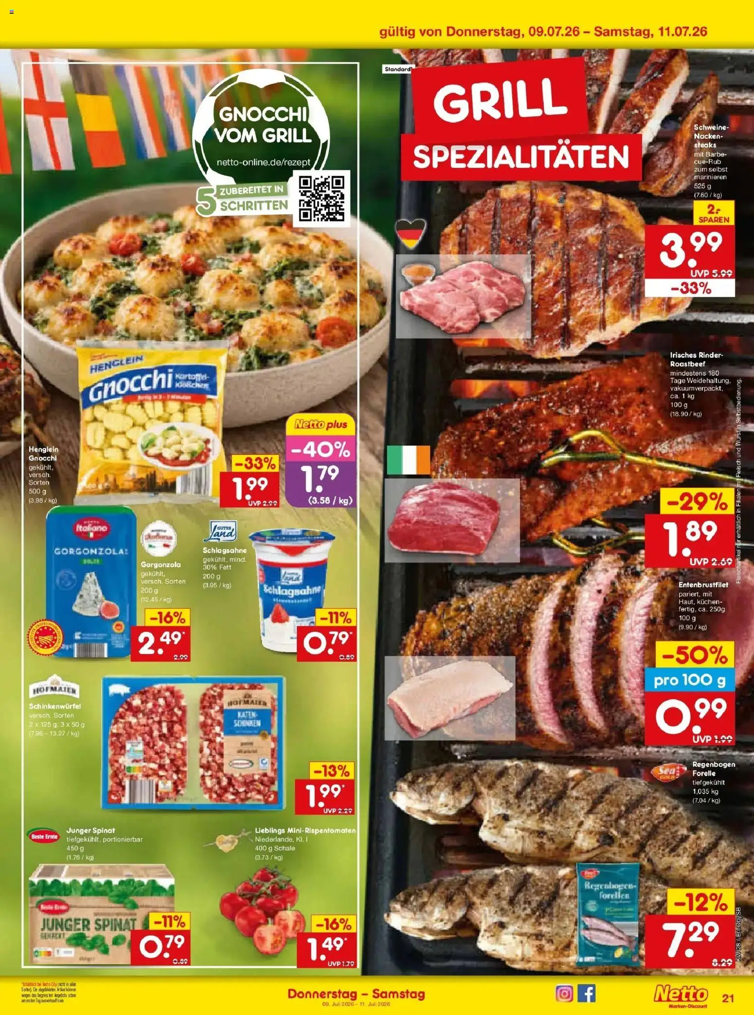 Netto Marken-Discount - Netto: Wochenangebote – gültig ab 05.07.2026 | Seite: 37 | Produkte: Grill, Roastbeef, Wurst, Kuchen