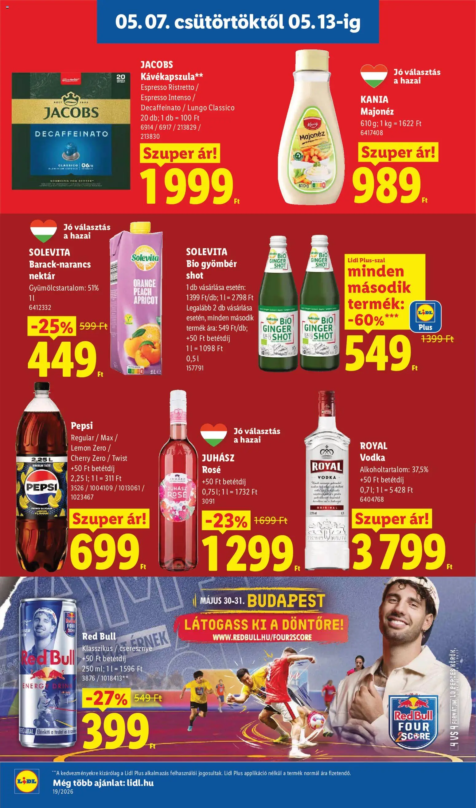 Lidl akciós ujság - amely érvényes a következő dátumtól: 07.05.2026 | Oldal: 14 | Termékek: Kávékapszula, Cseresznye, Gyömbér, Juhász rosé