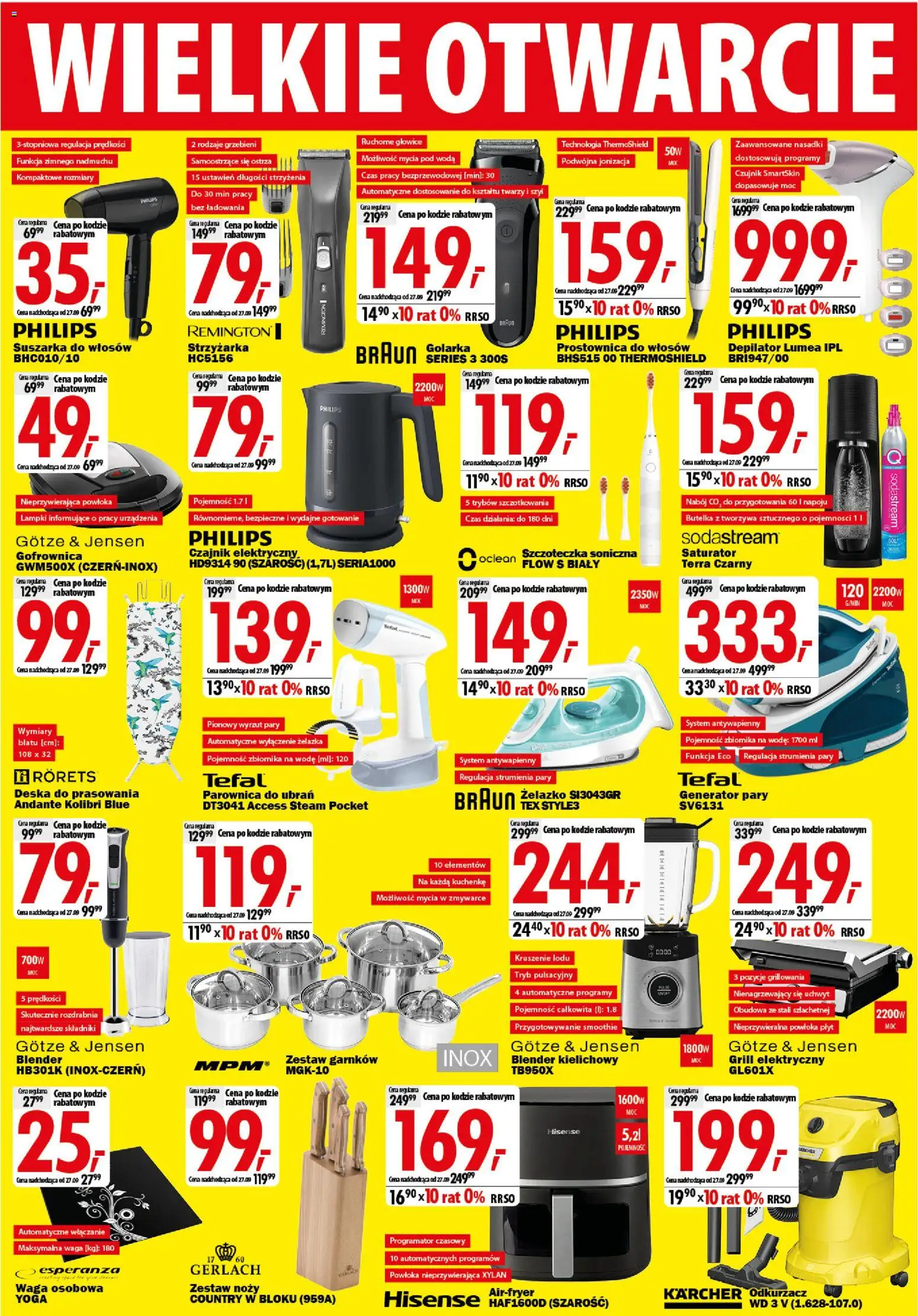Mediaexpert promocje - Wielkie otwarcie Sępólno Krajeńskie od 17.09.2026 | Strona: 6 | Produkty: Grill elektryczny, Depilator, Blender kielichowy, Tefal