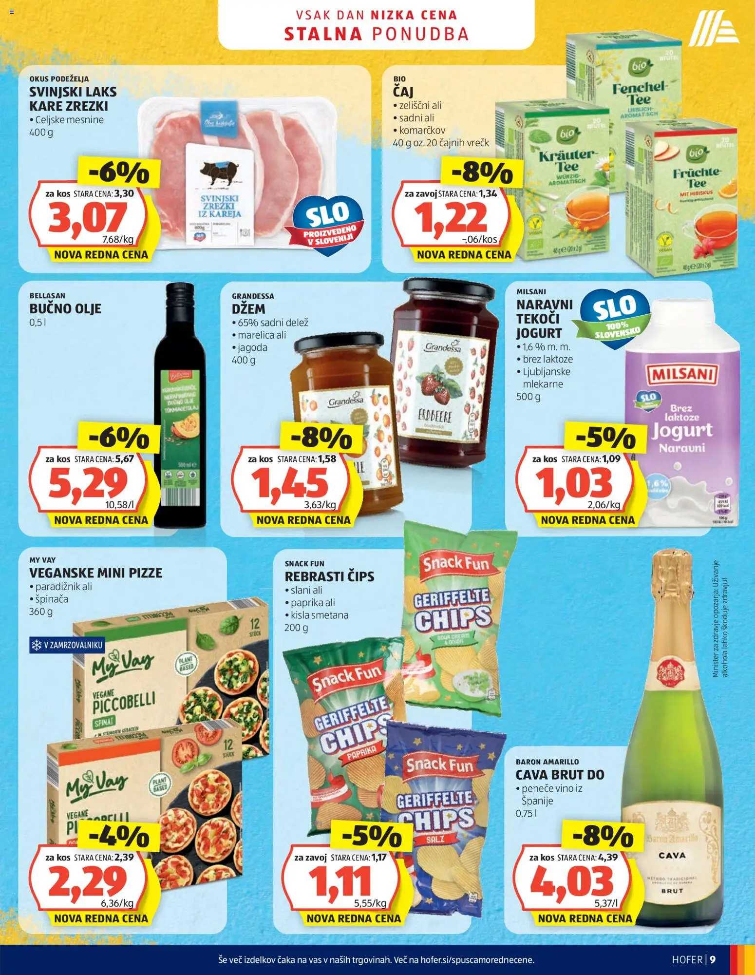 Novi Hofer katalog ponudbe – veljaven od 05.08.2026 | Stran: 9 | Izdelki: Kos, Olje, Kisla smetana, Smetana