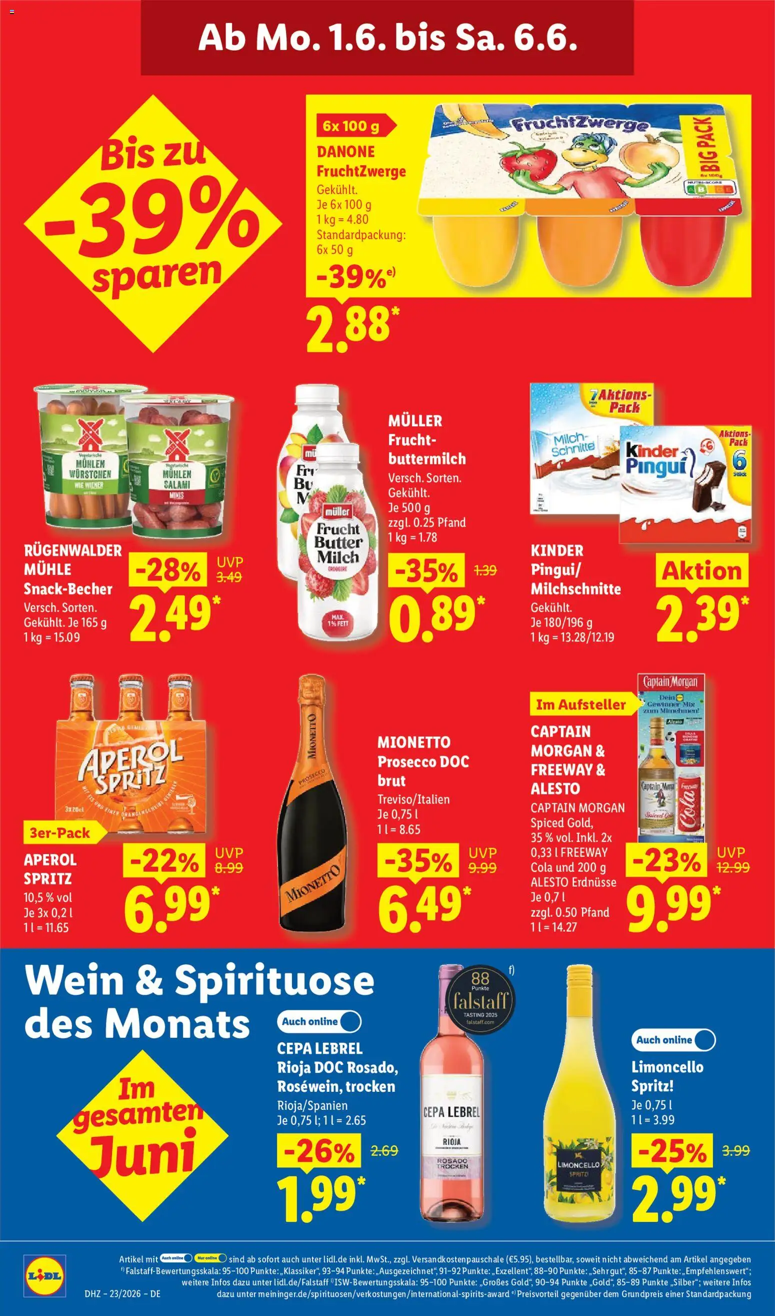 Lidl Německo leták od 01.06.2026 | Strana: 20 | Produkty: Morgan, Cd, Prosecco DOC, Cola