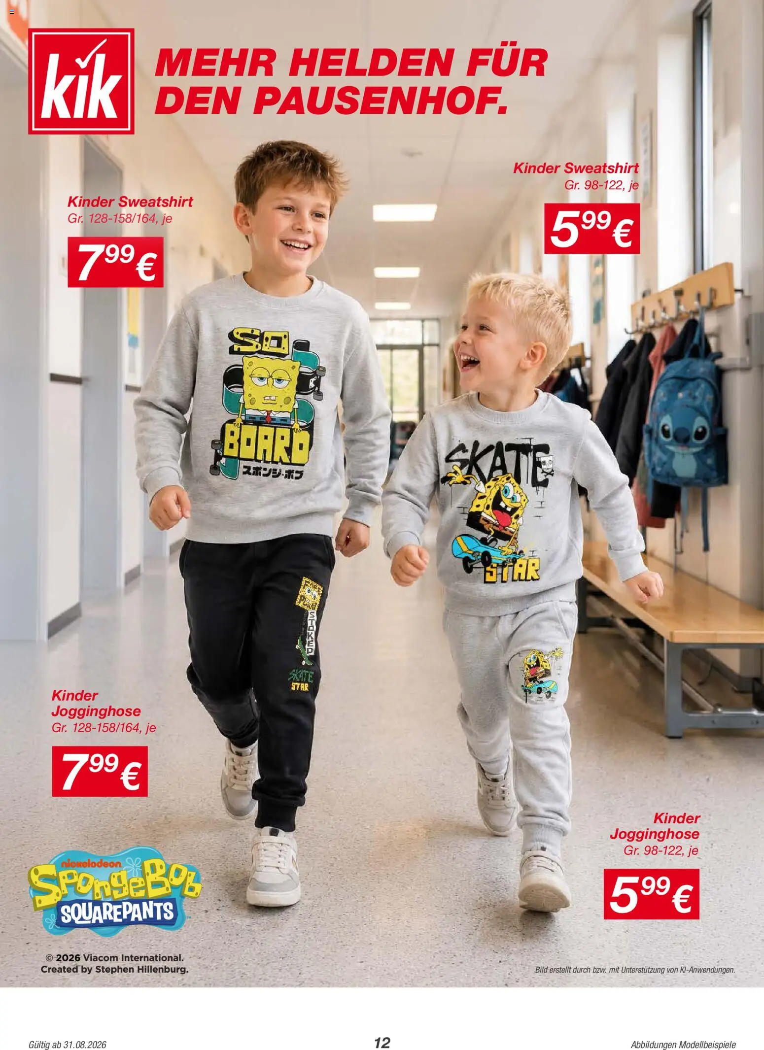 Kik Prospekt – gültig ab 31.08.2026 | Seite: 12 | Produkte: Jogginghose, Sweatshirt