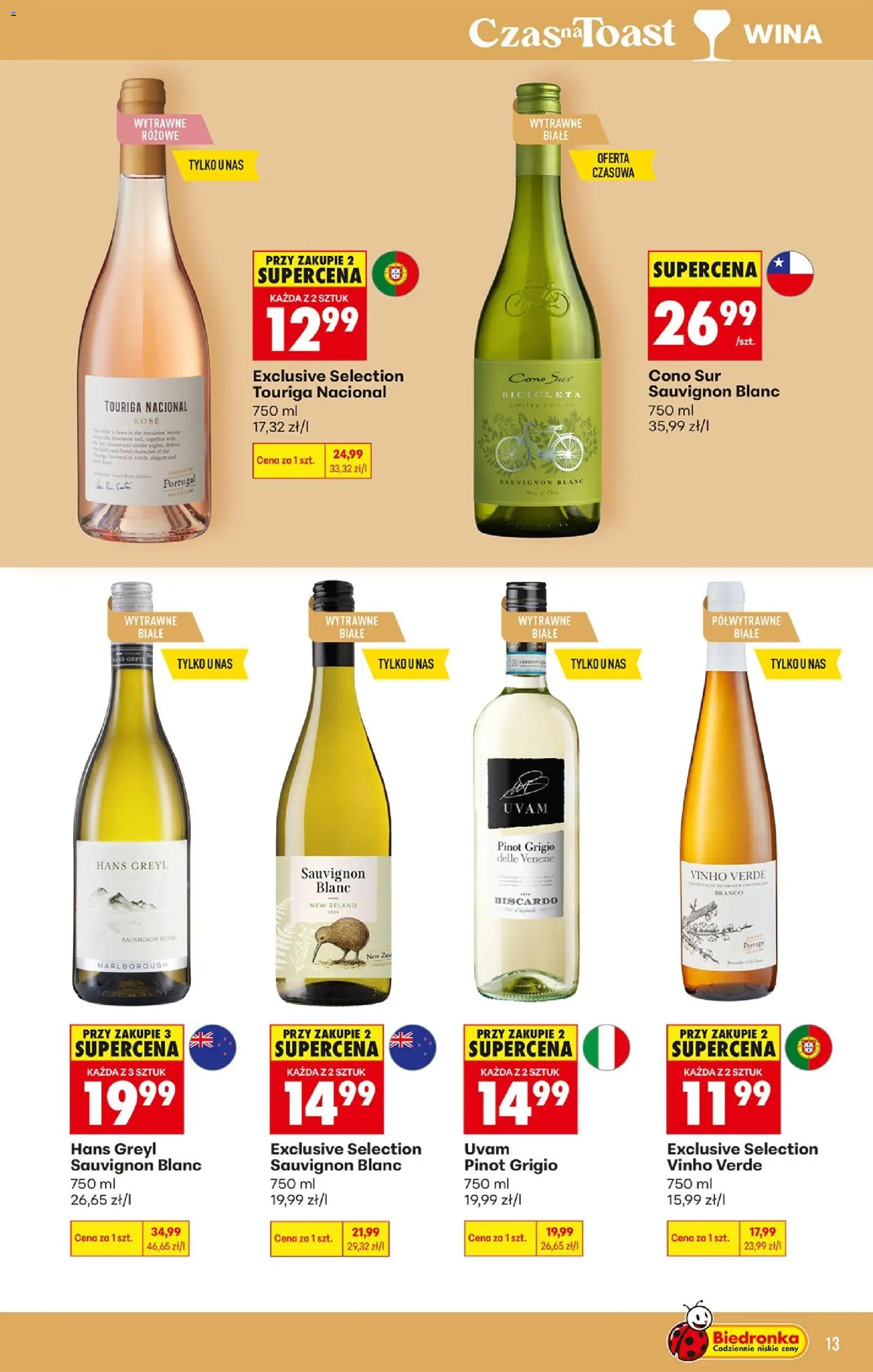 Biedronka gazetka - Czas na toast od 27.07.2026 | Strona: 13