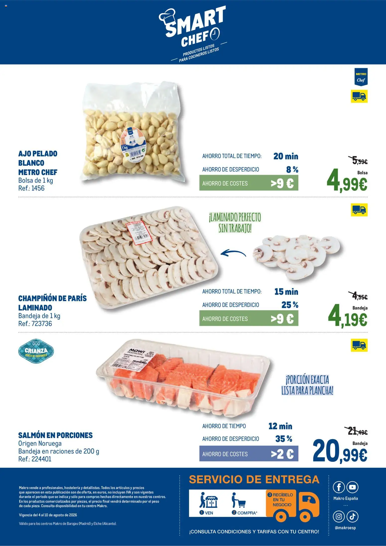Makro Frescos Barajas - Elche │ válido desde el 04/08/2026 | Página: 6 | Productos: Bolsa, Peso, Plancha, Bandeja