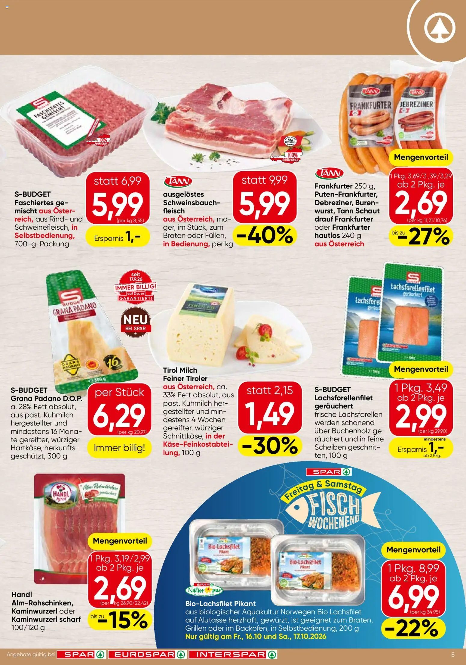 Spar Flugblatt gültig ab 15.10.2026 | Seite: 5